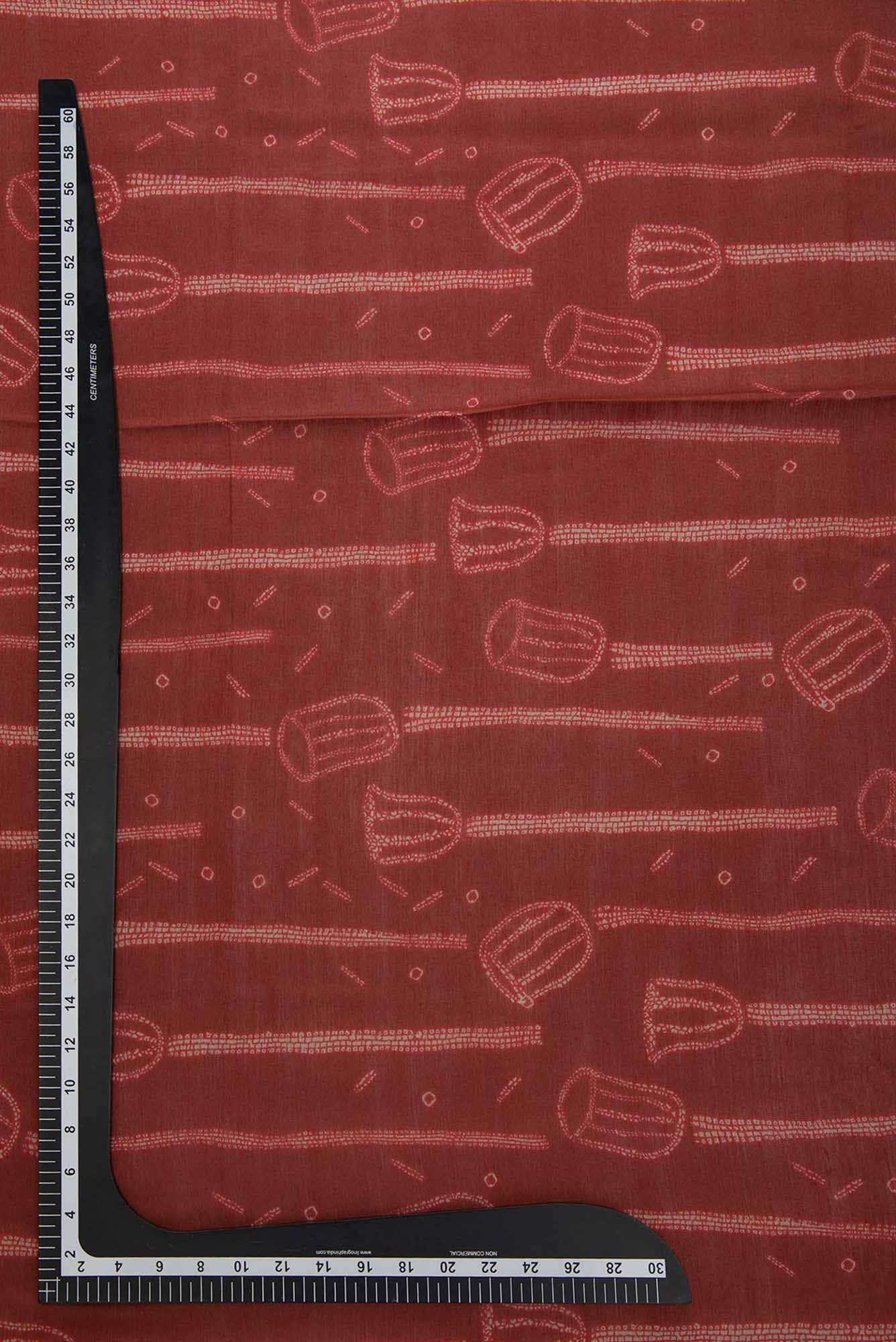 Maroon Chanderi Silk Dress Material