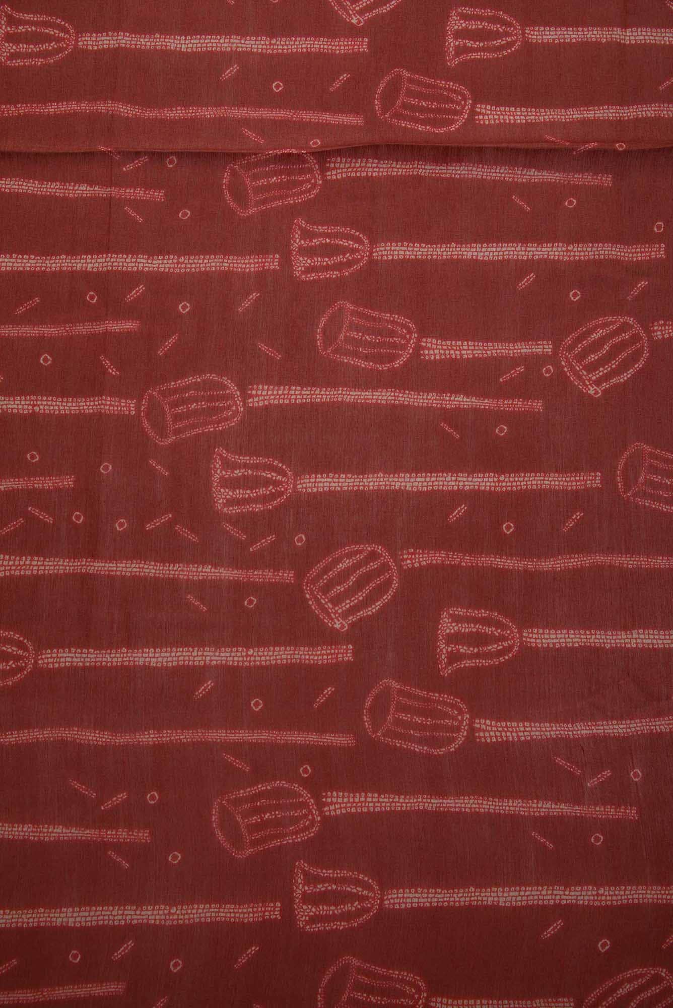 Maroon Chanderi Silk Dress Material