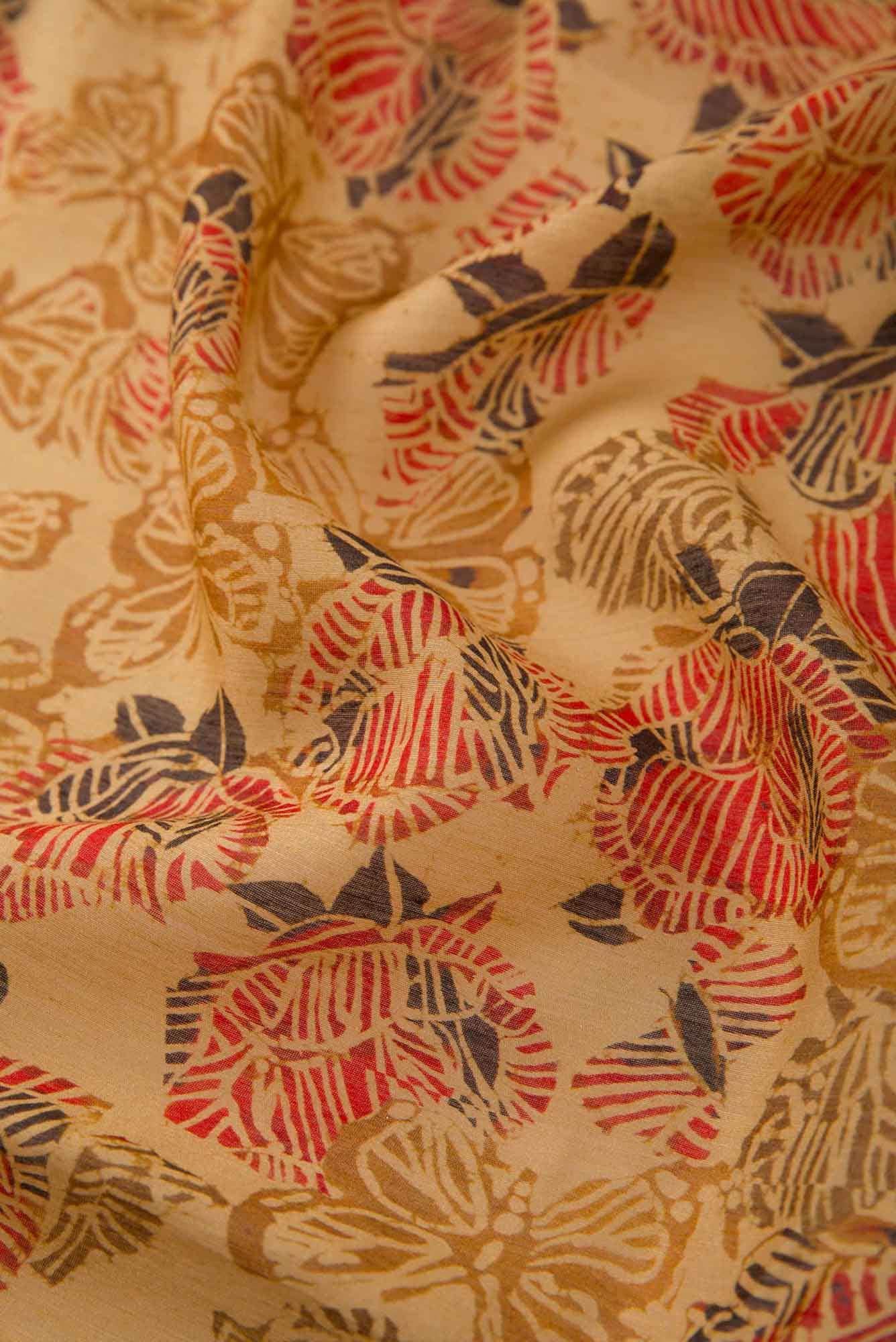 Sandal Chanderi Silk Dress Material