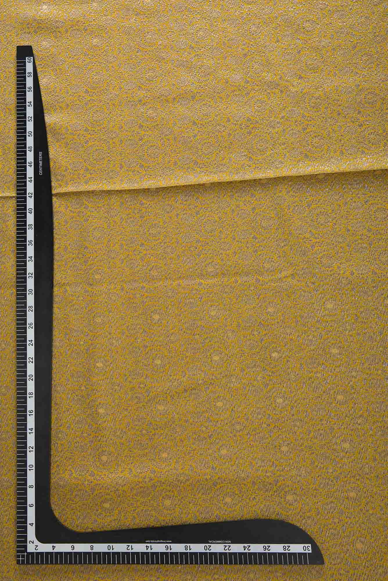 Yellow Banarasi Silk Dress Material