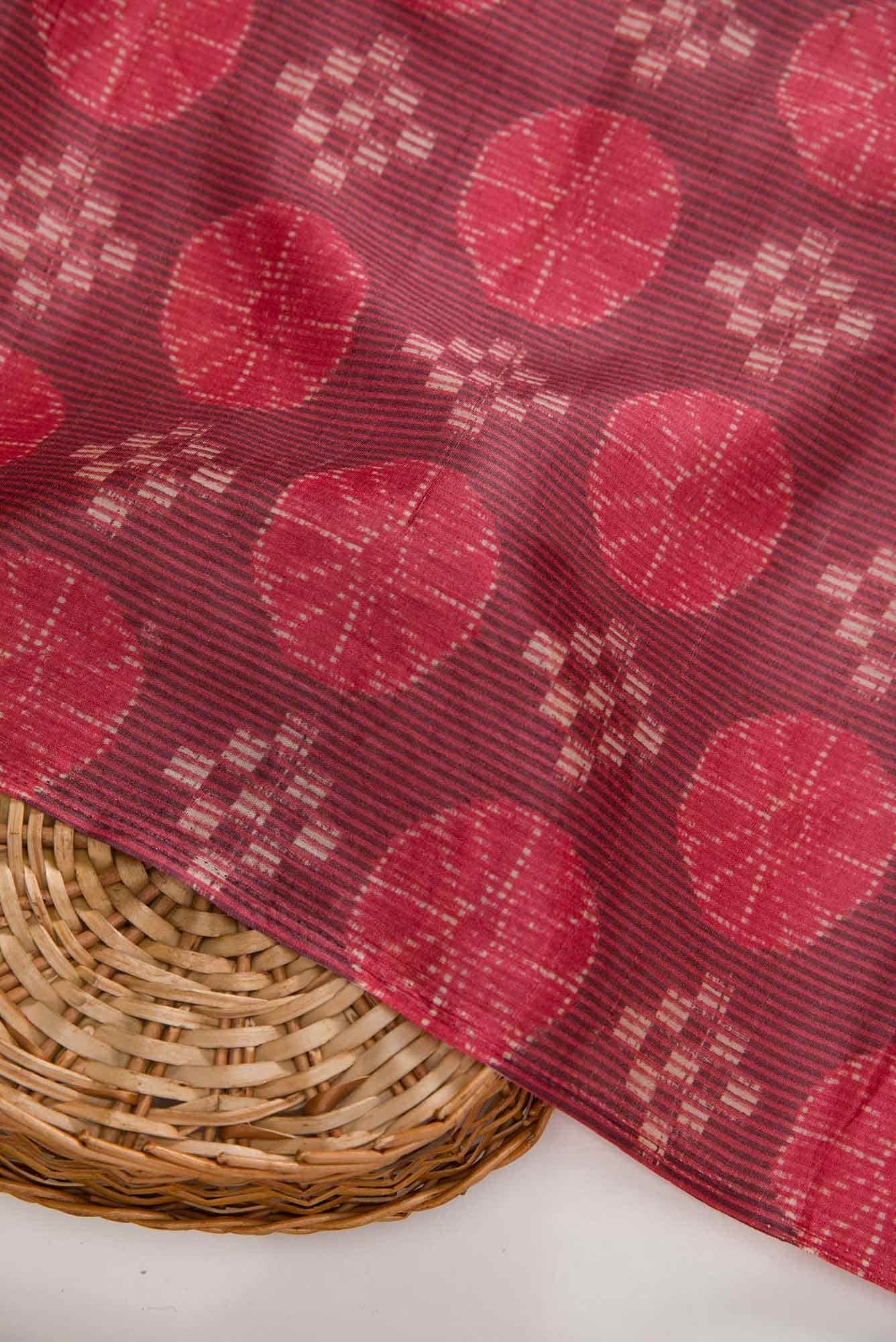 Maroon Tussar Silk Dress Material