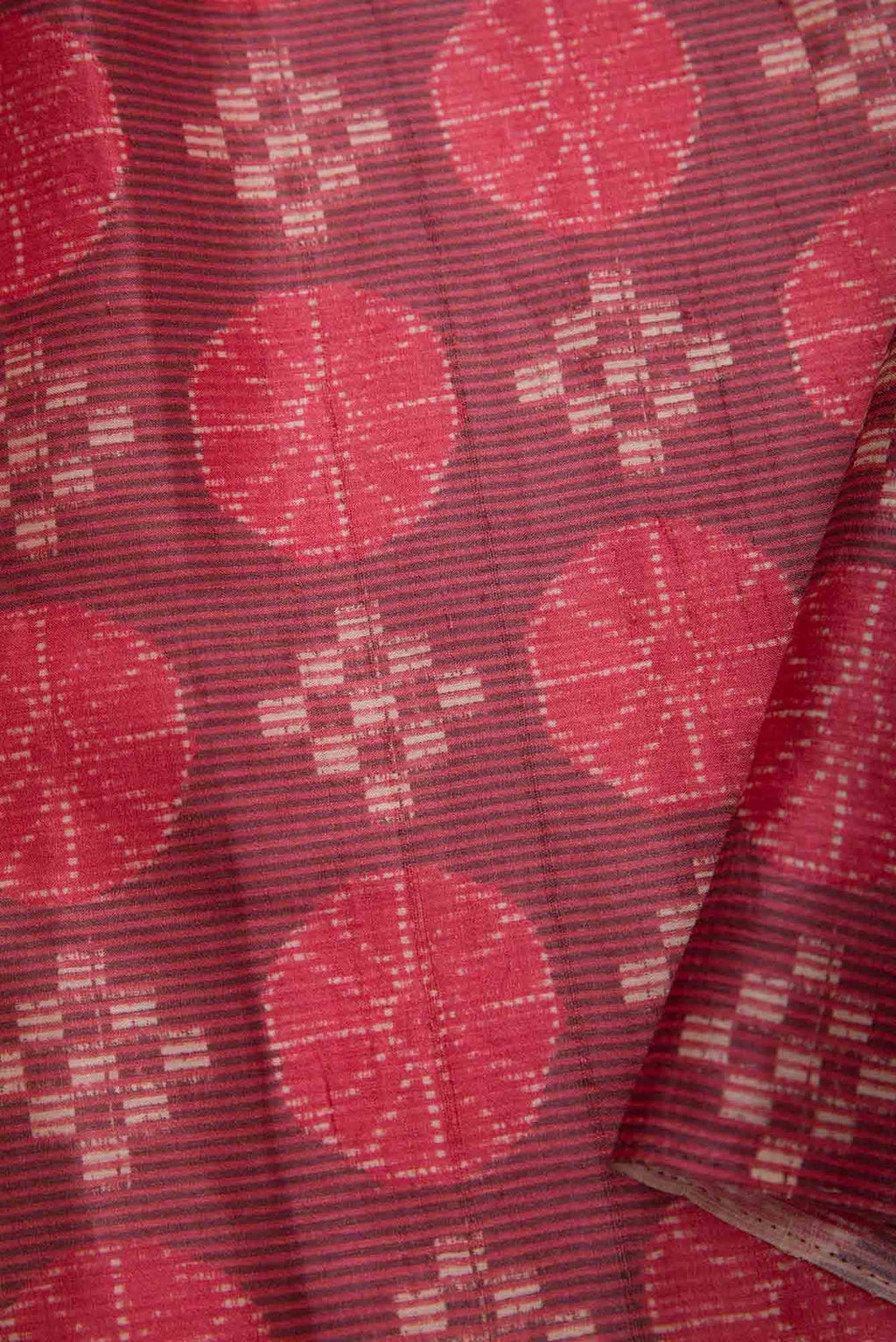 Maroon Tussar Silk Dress Material