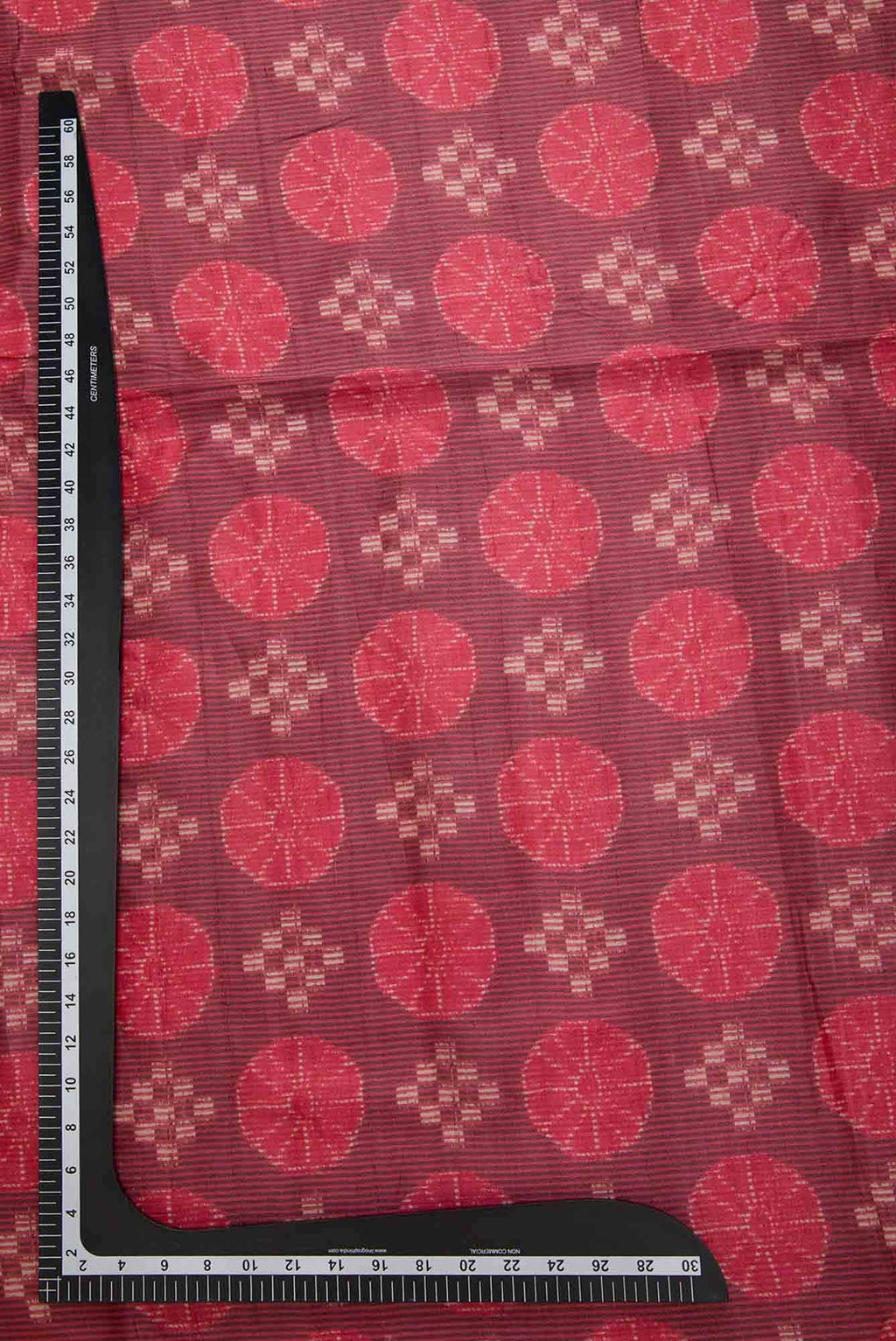Maroon Tussar Silk Dress Material