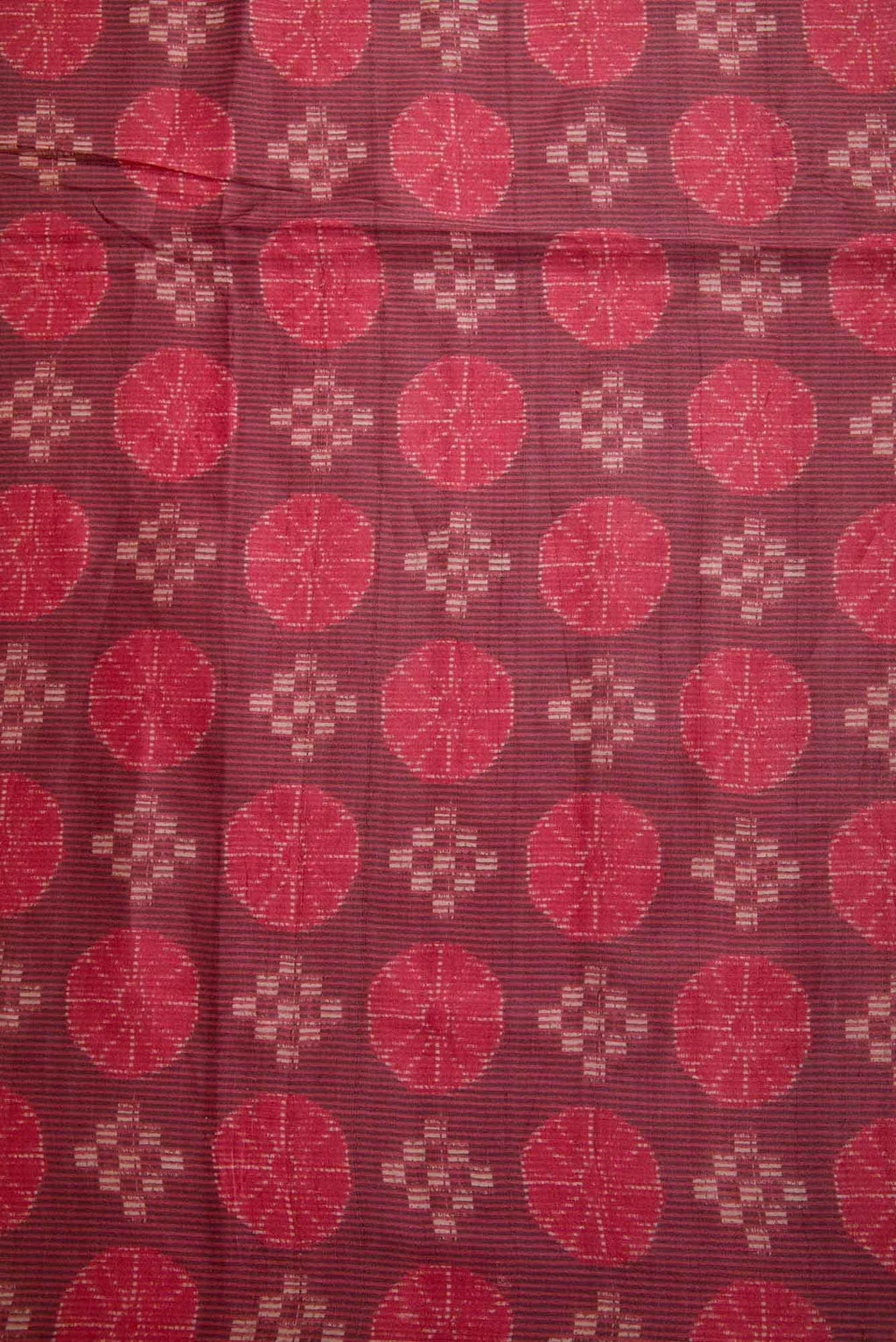 Maroon Tussar Silk Dress Material