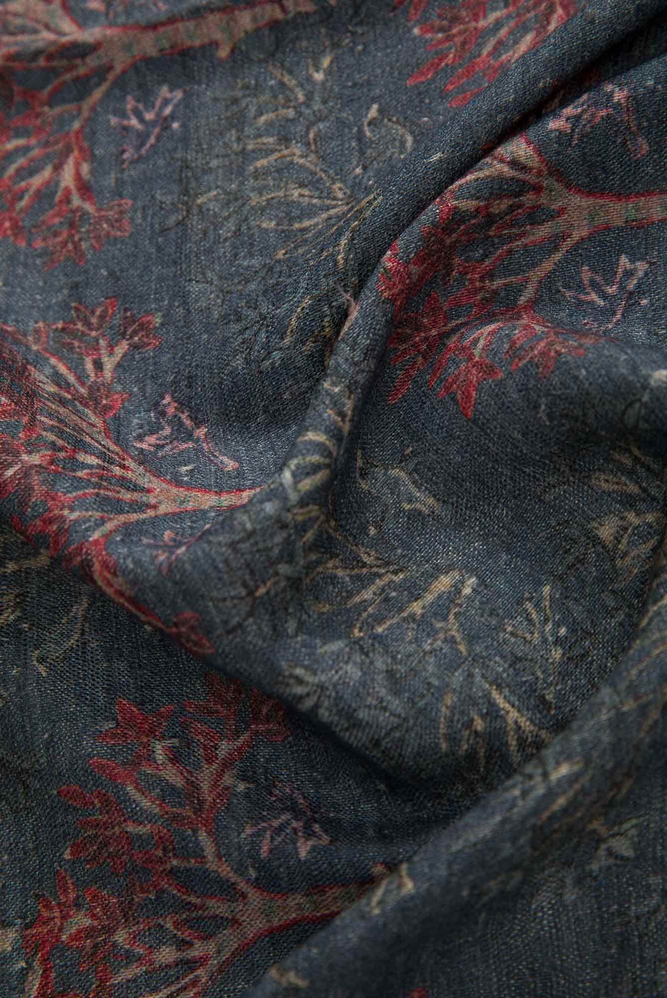 Grey Jute Silk Dress Material
