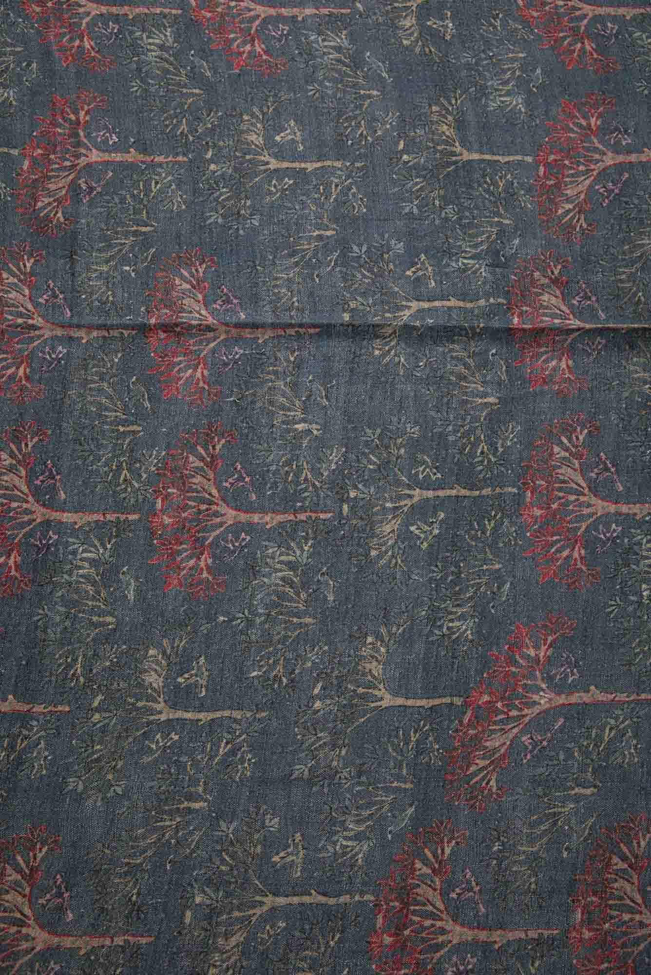 Grey Jute Silk Dress Material