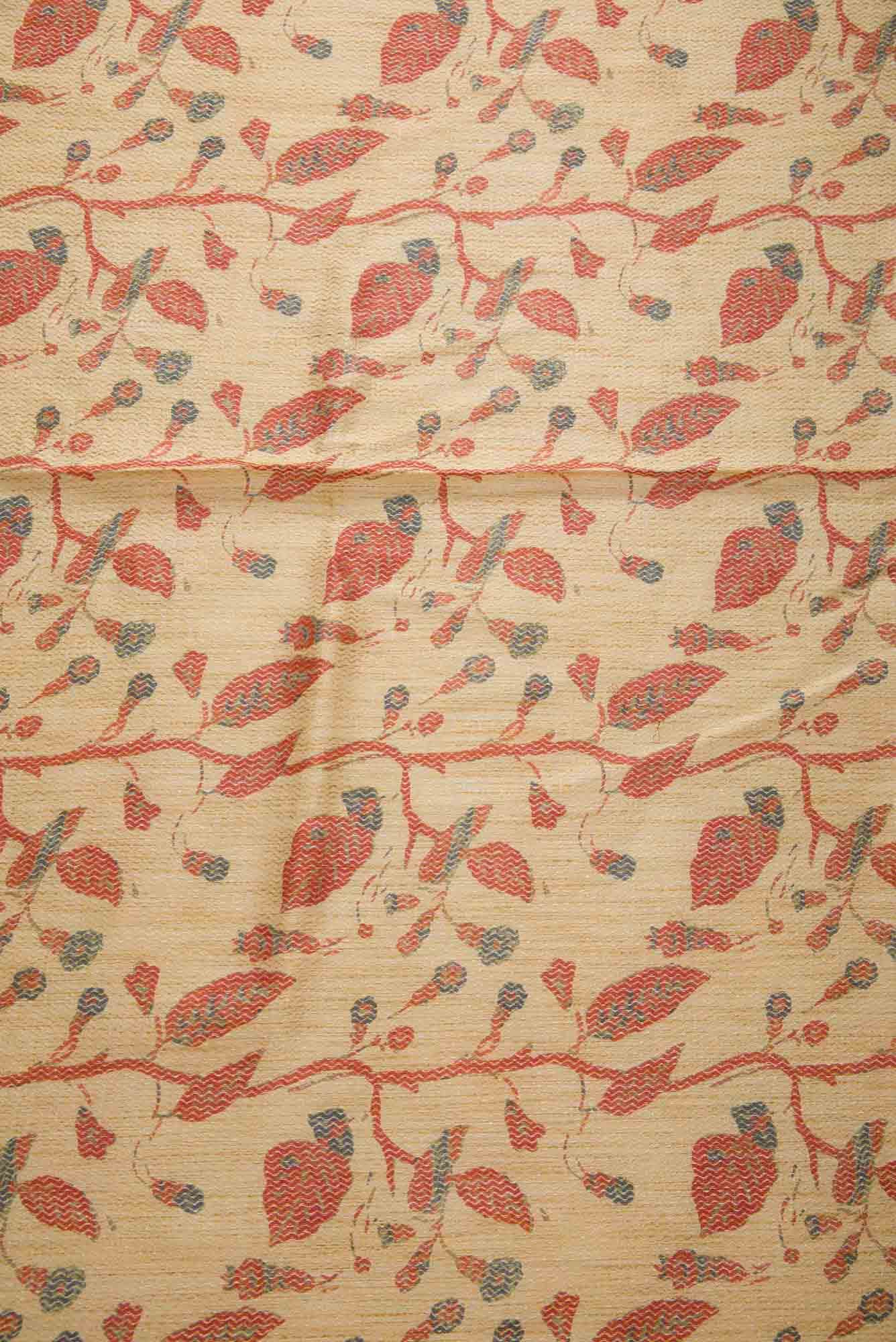 Sandal Tussar Silk Dress Material