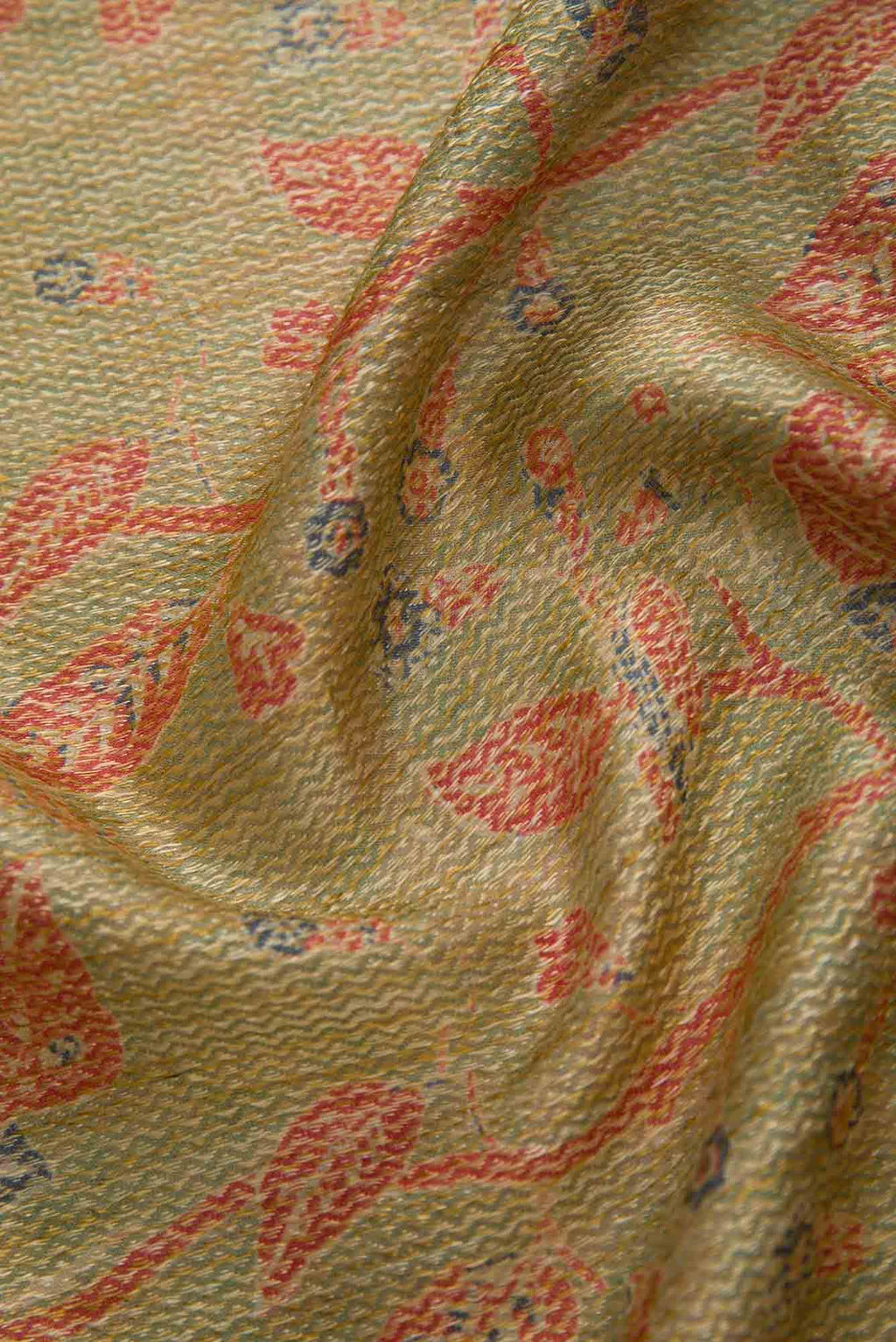 Green Tussar Silk Dress Material