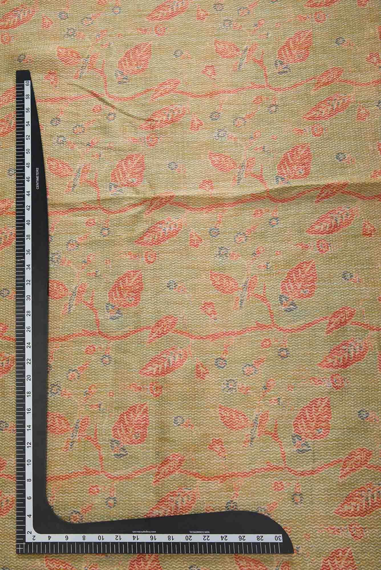 Green Tussar Silk Dress Material