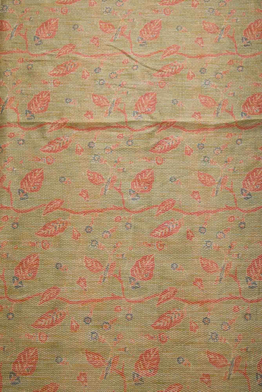 Green Tussar Silk Dress Material