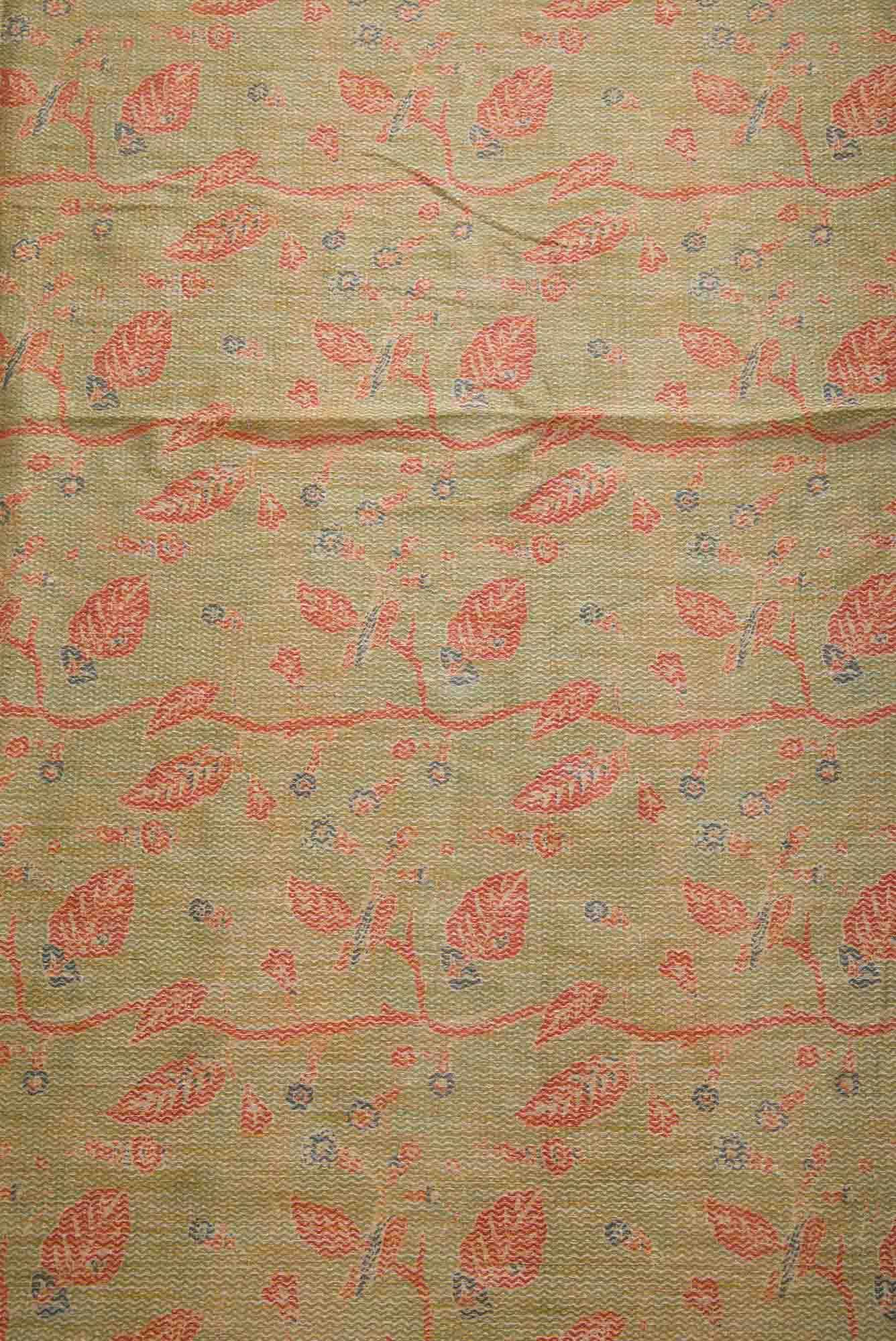 Green Tussar Silk Dress Material