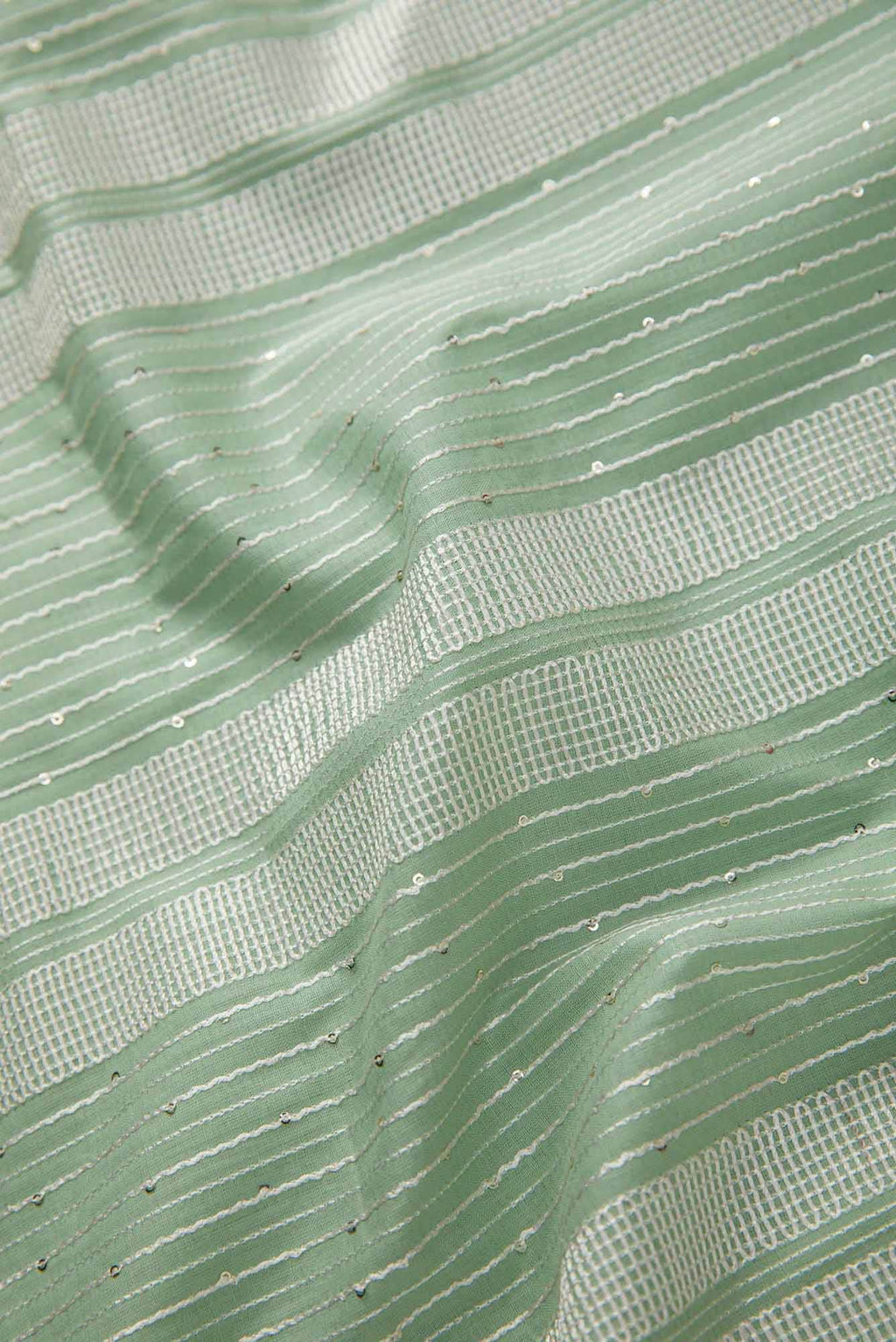 Green Cotton Dress Material
