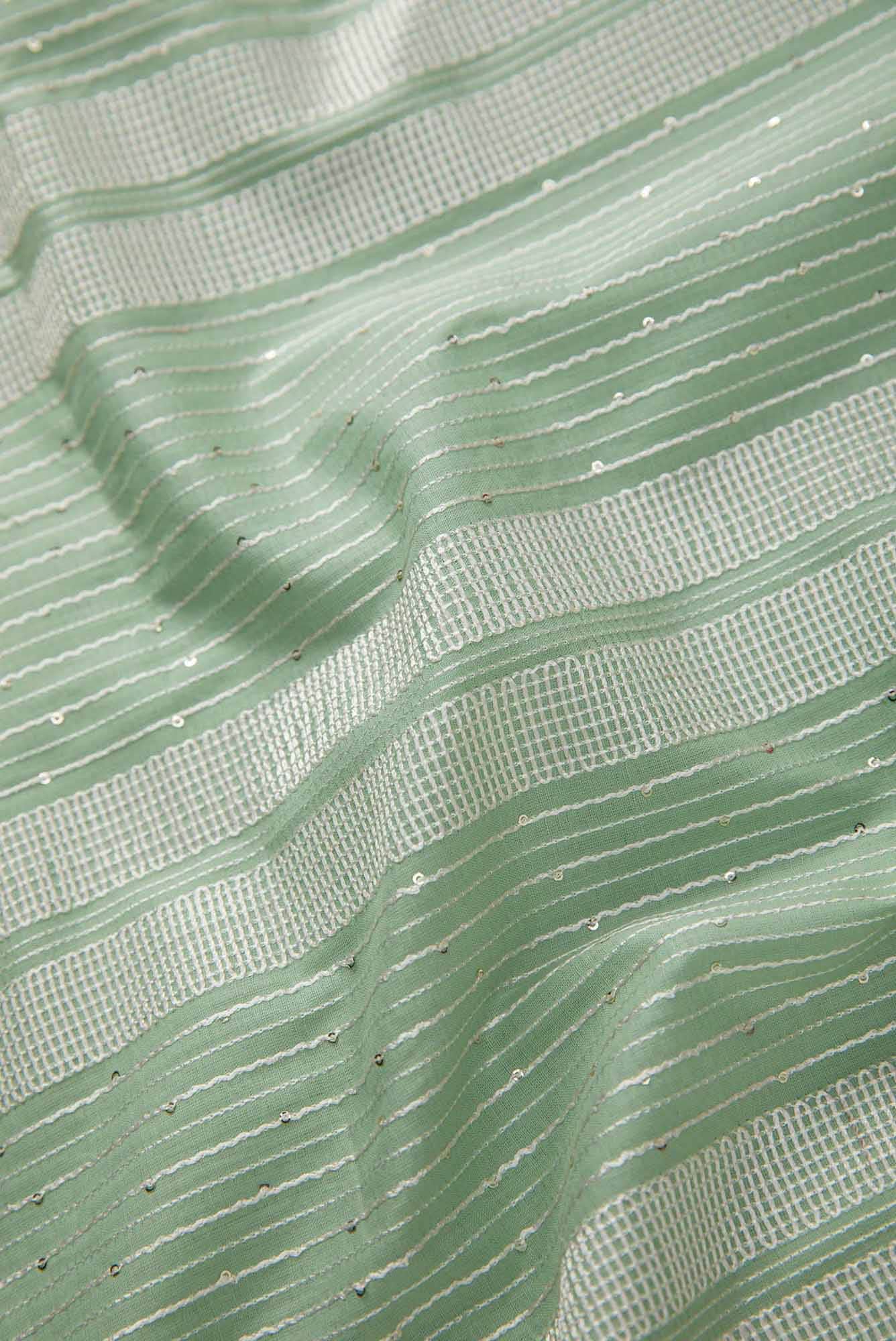 Green Cotton Dress Material