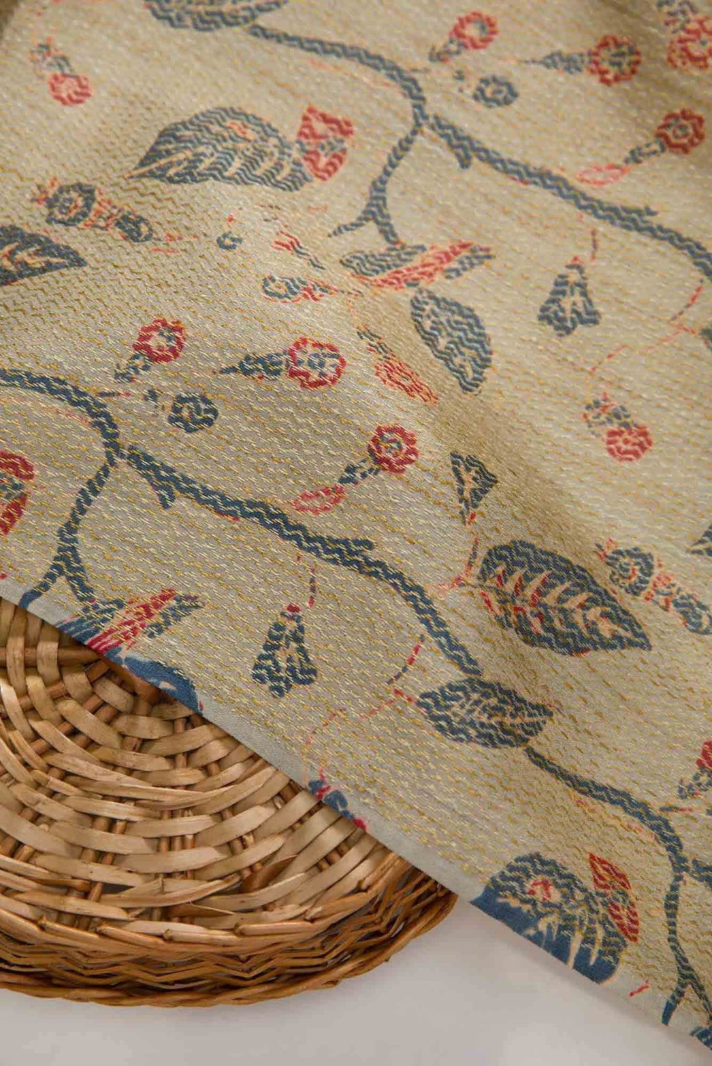 Grey Tussar Silk Dress Material
