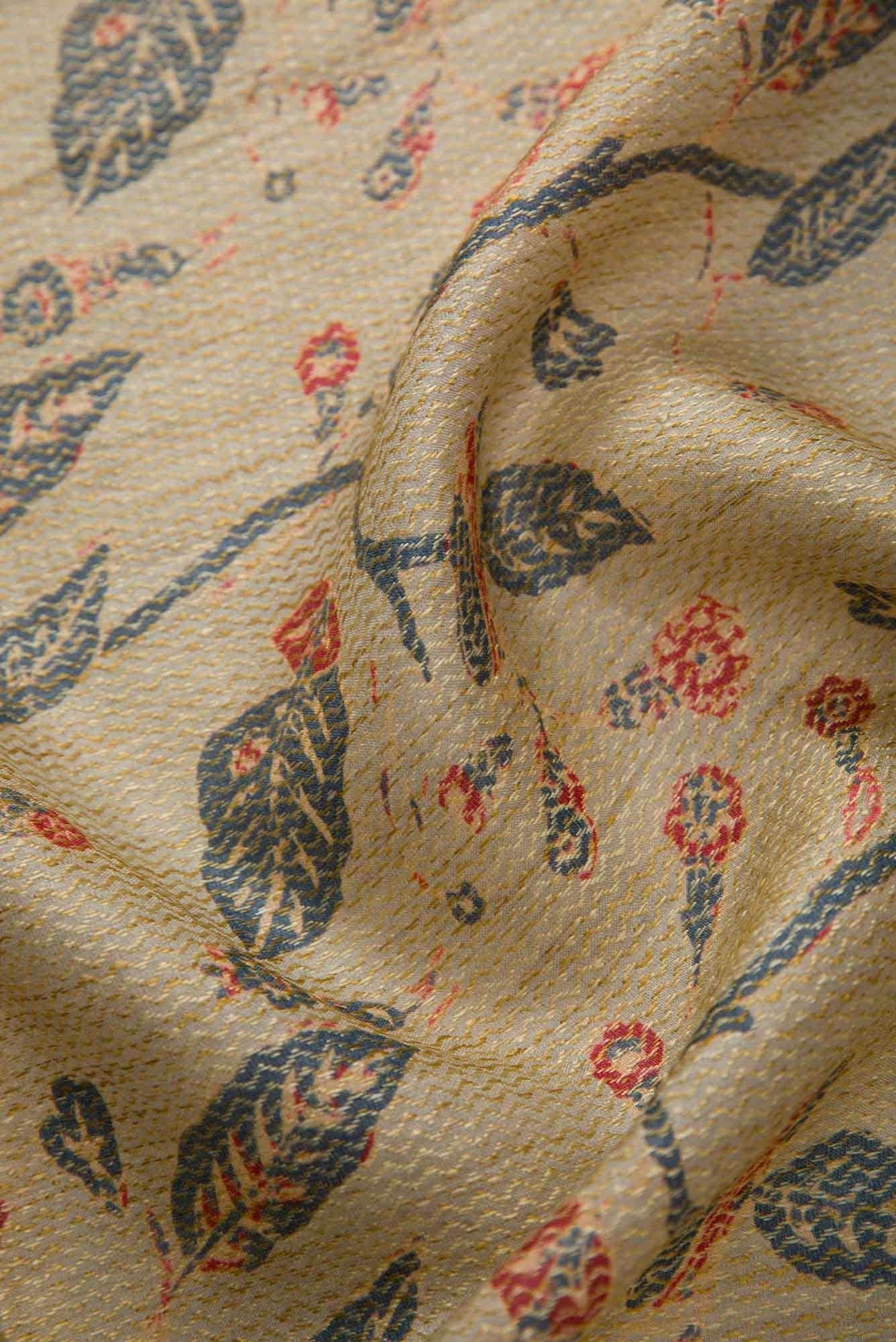 Grey Tussar Silk Dress Material