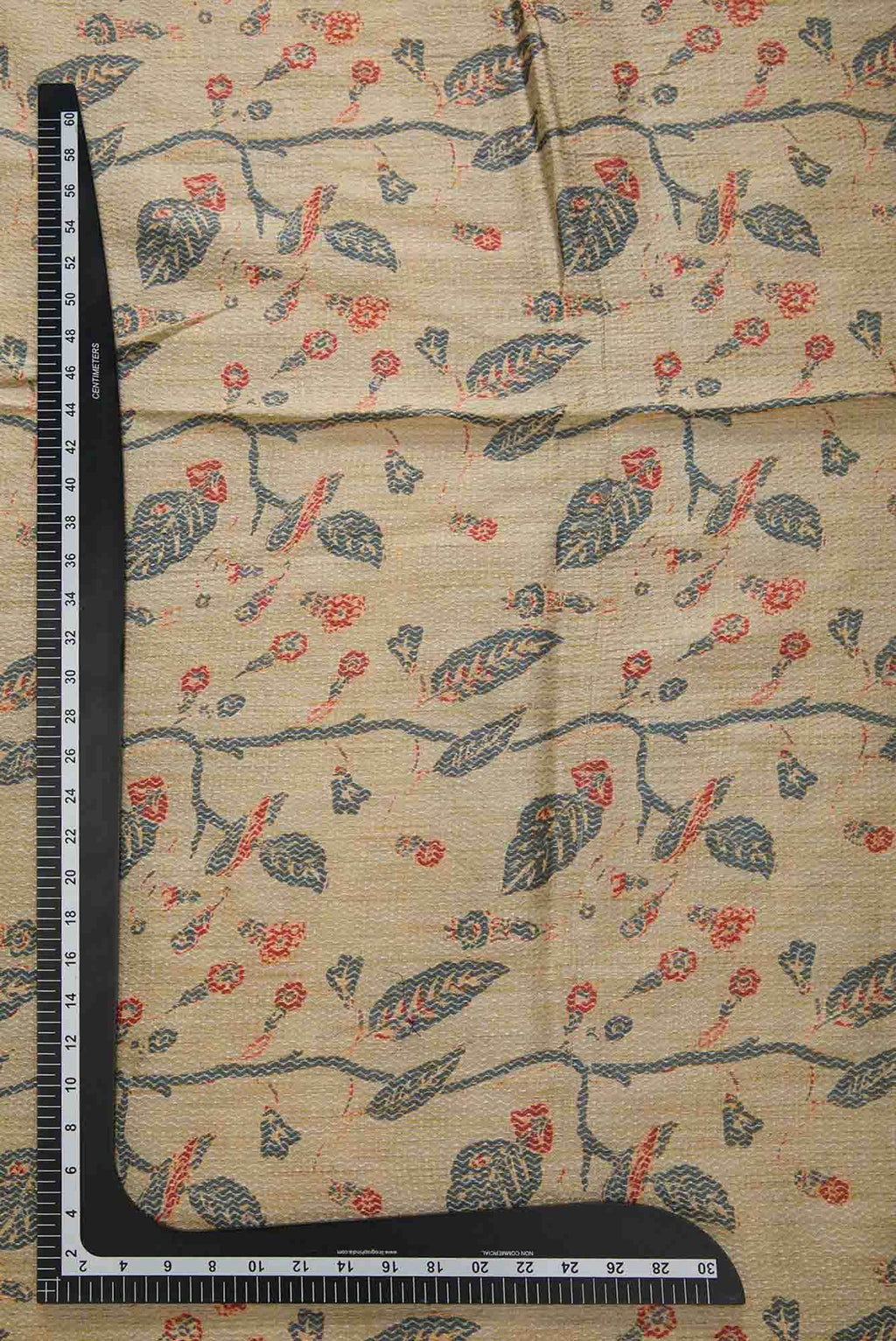 Grey Tussar Silk Dress Material