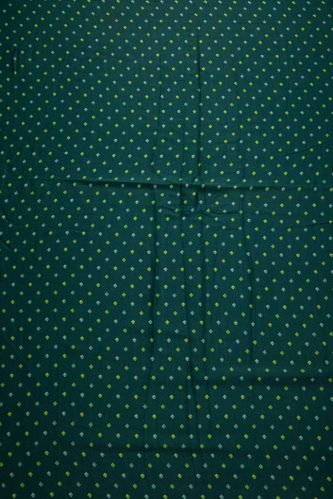 Bottle Green Satin Silk Dress Material