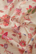 Sandal Tussar Silk Dress Material