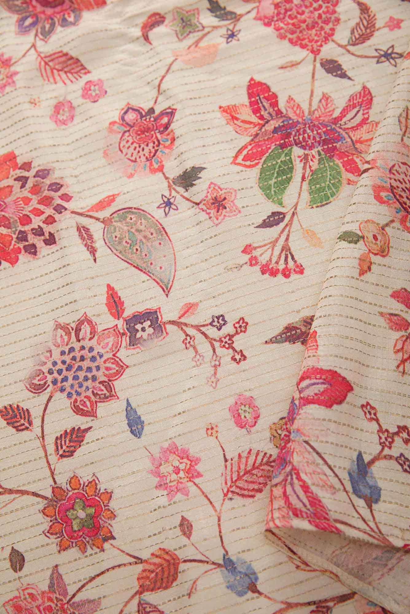 Sandal Tussar Silk Dress Material