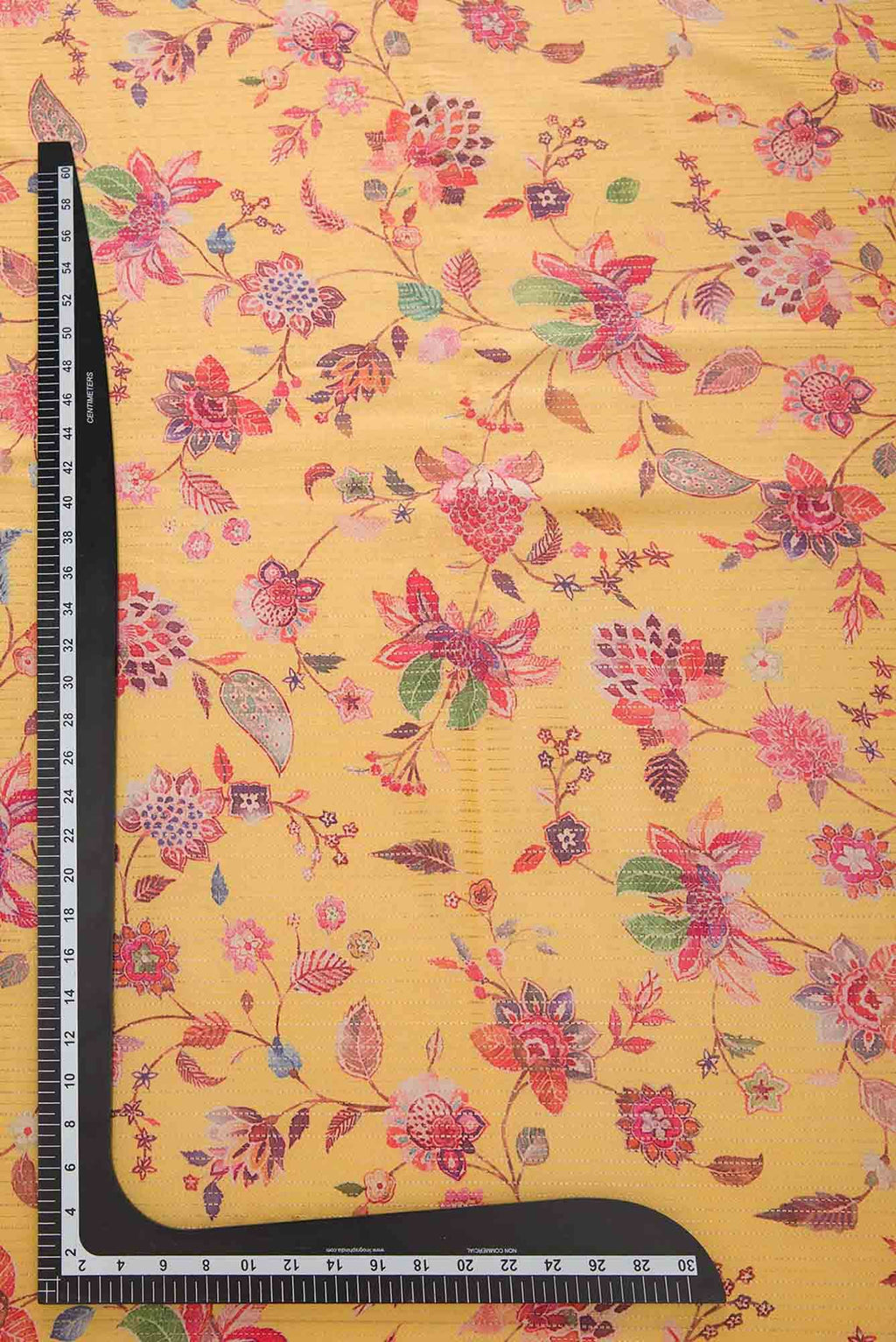 Yellow Tussar Silk Dress Material