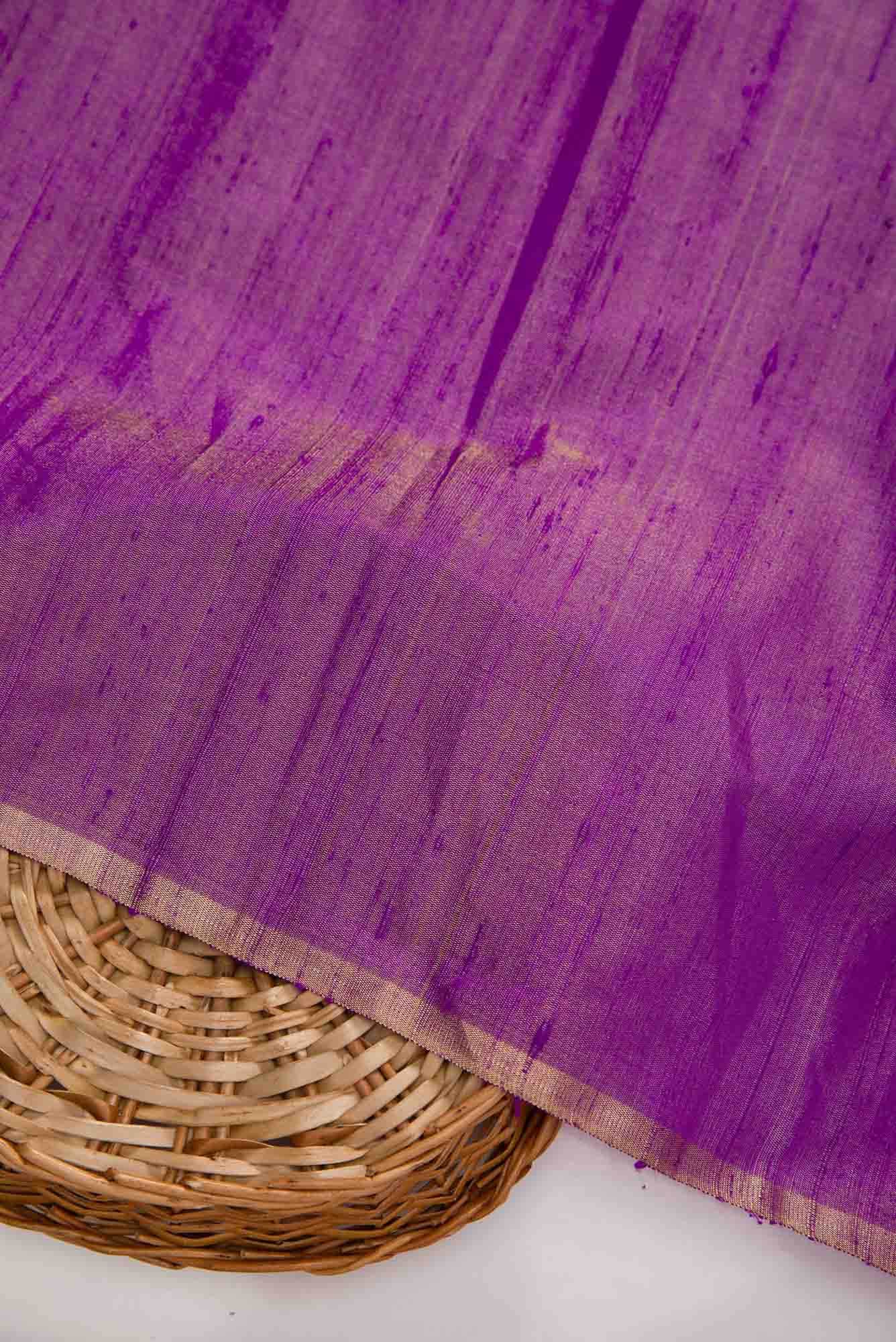 Lavender Raw Silk Dress Material
