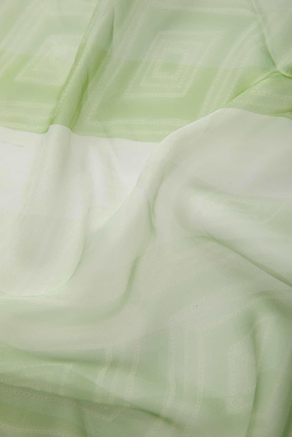 Green Organza Silk Dress Material