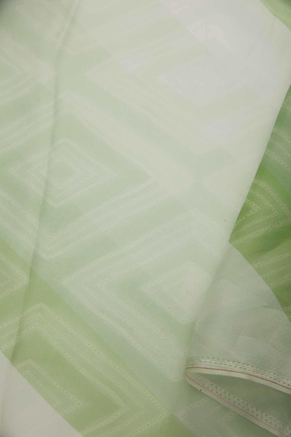 Green Organza Silk Dress Material