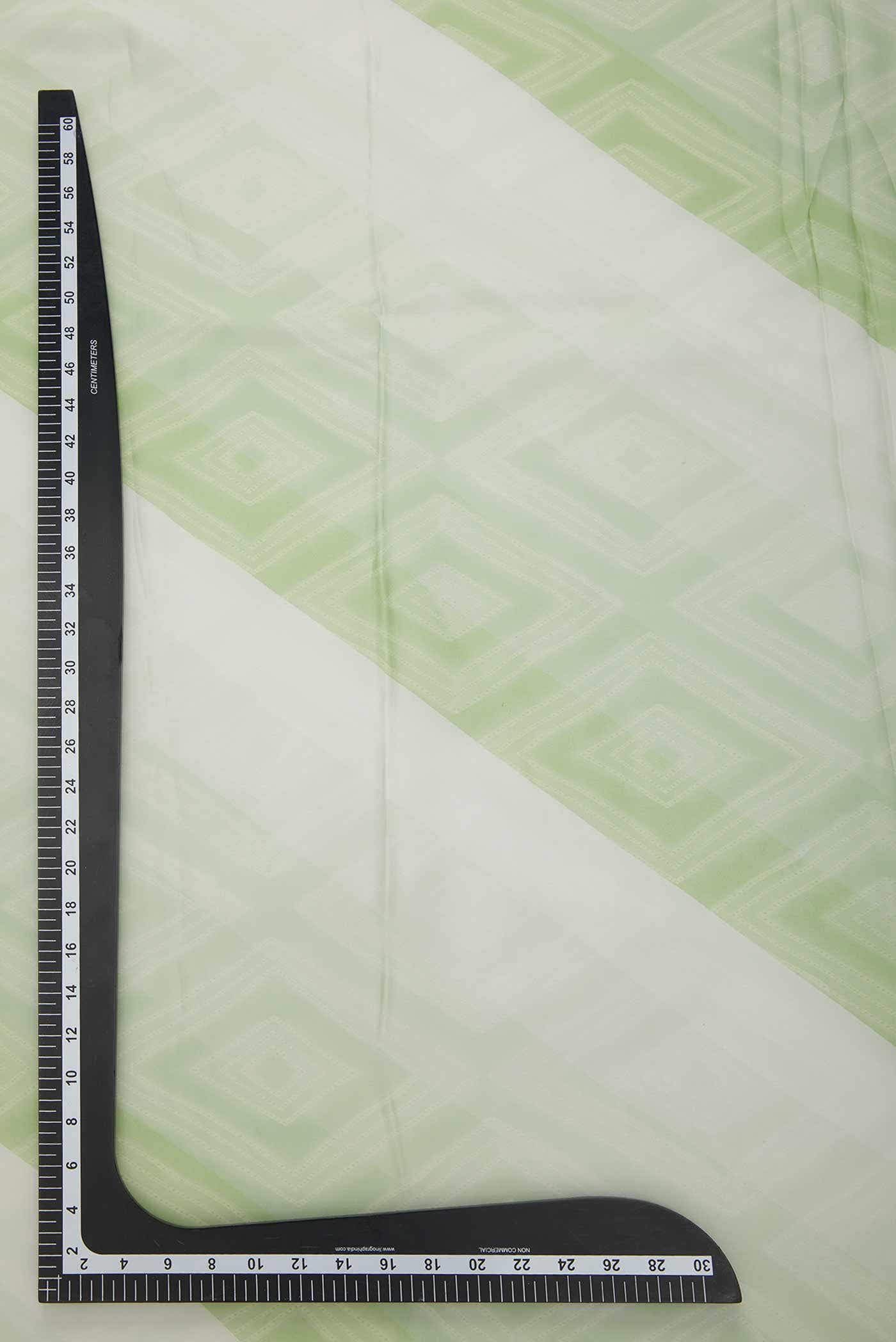 Green Organza Silk Dress Material