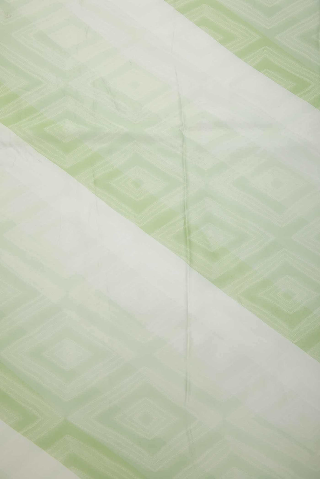Green Organza Silk Dress Material