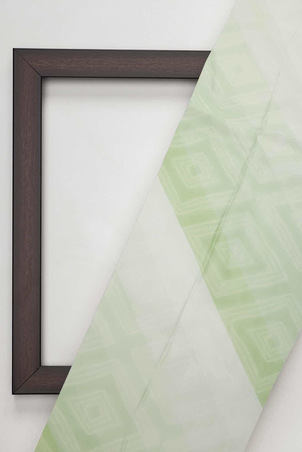 Green Organza Silk Dress Material