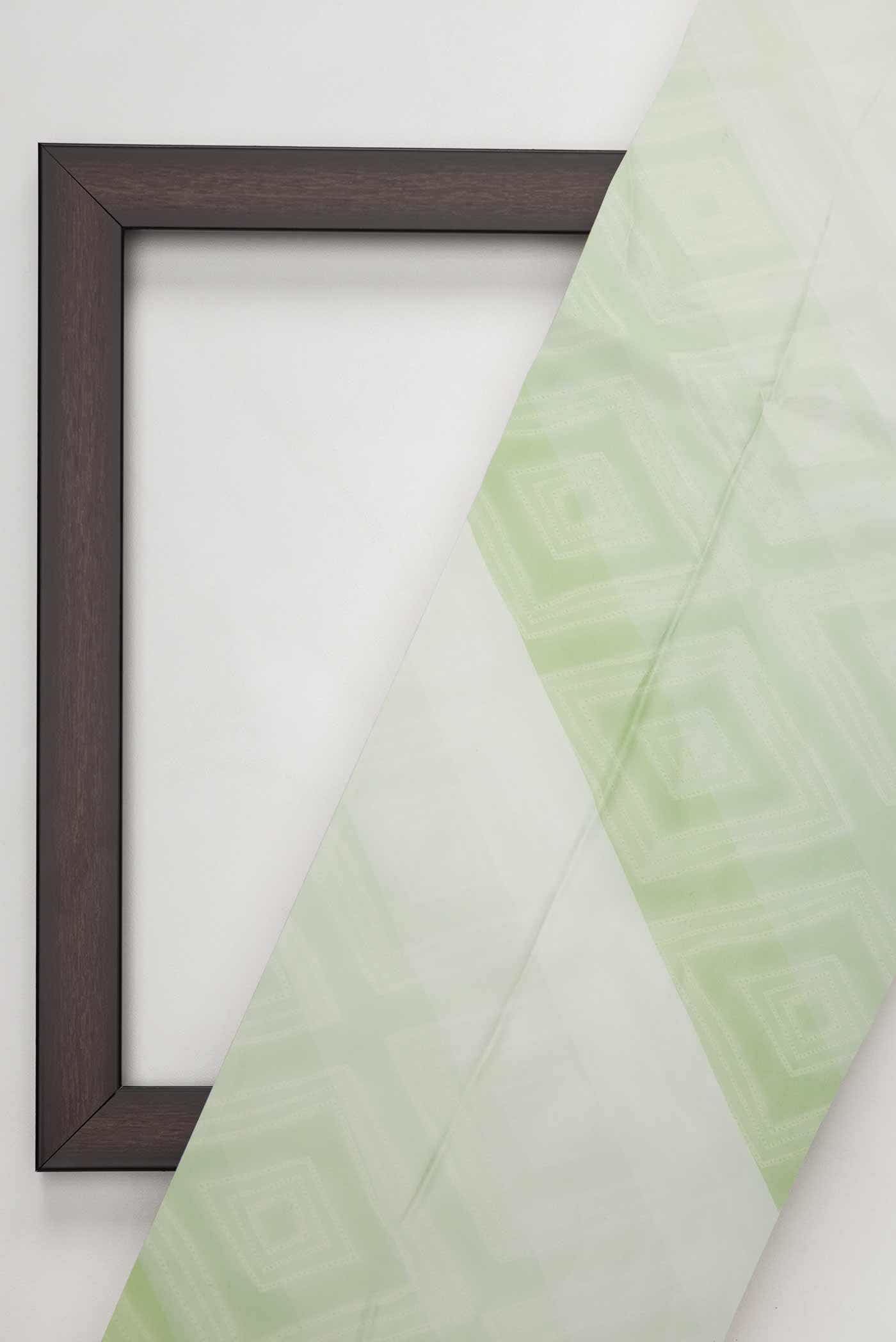 Green Organza Silk Dress Material