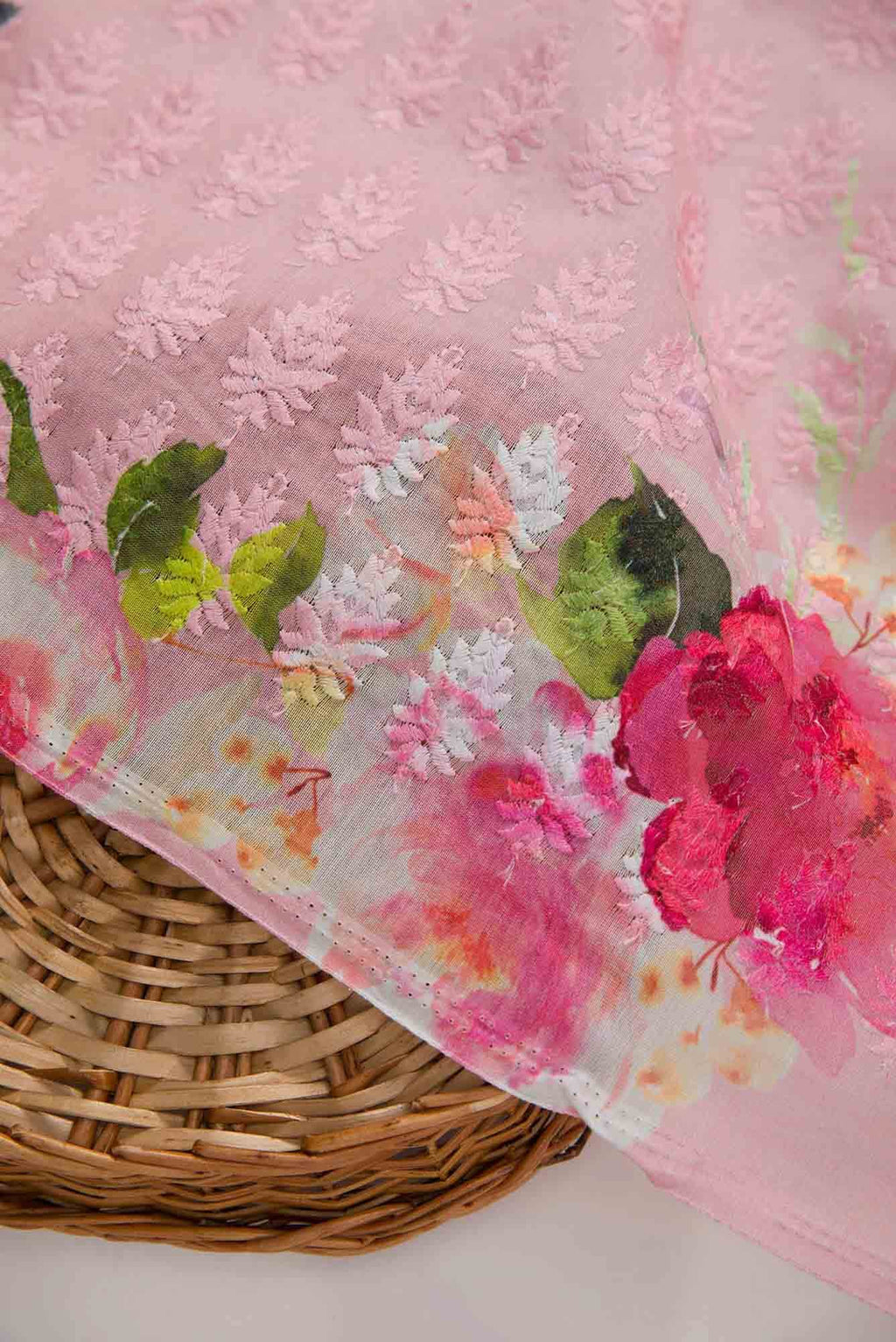 Pink Cotton Dress Material