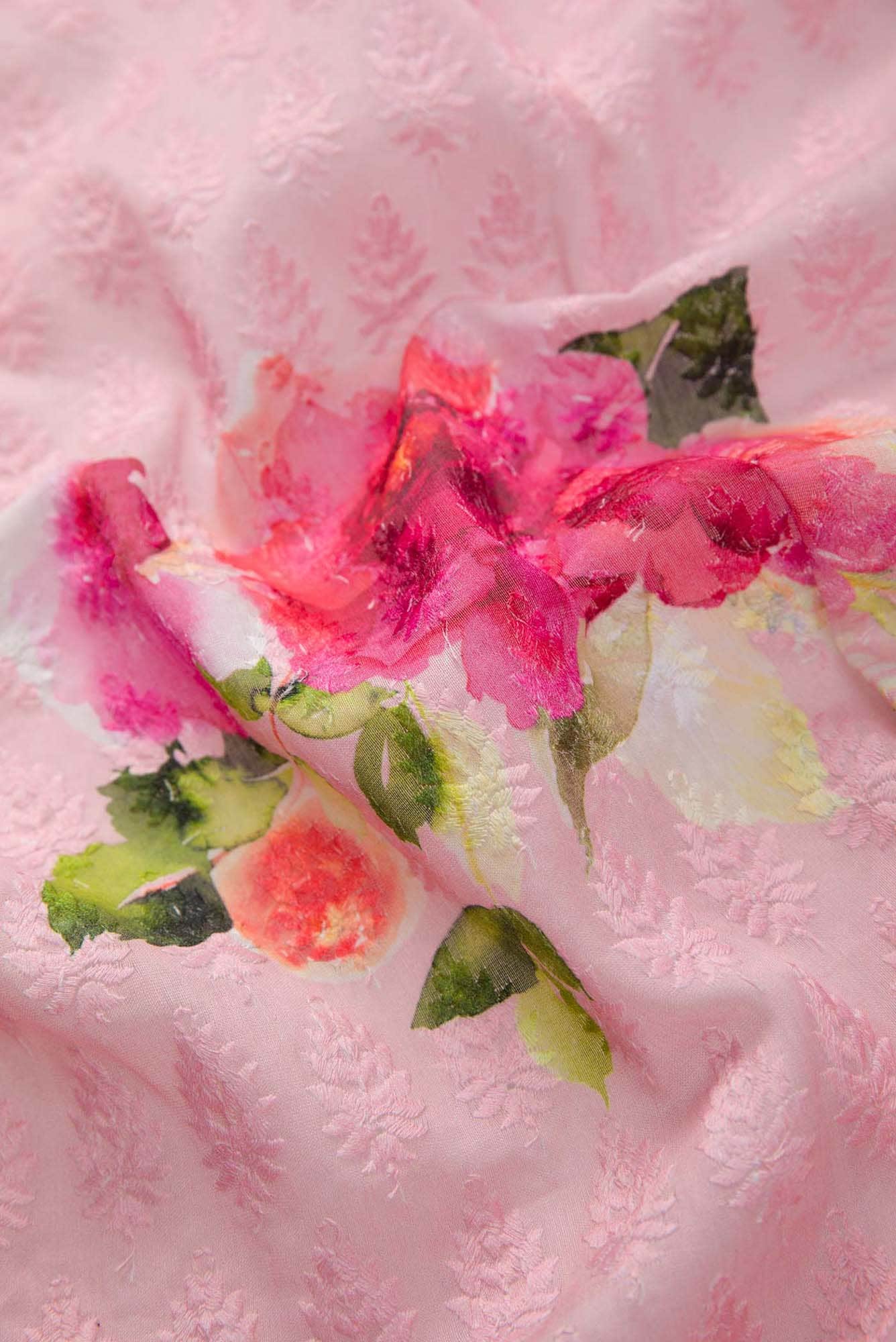 Pink Cotton Dress Material