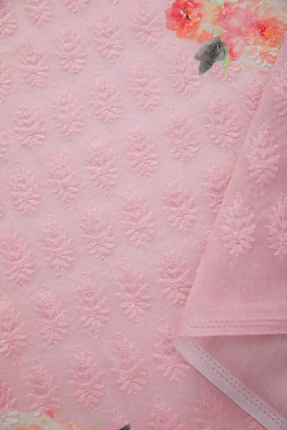 Pink Cotton Dress Material