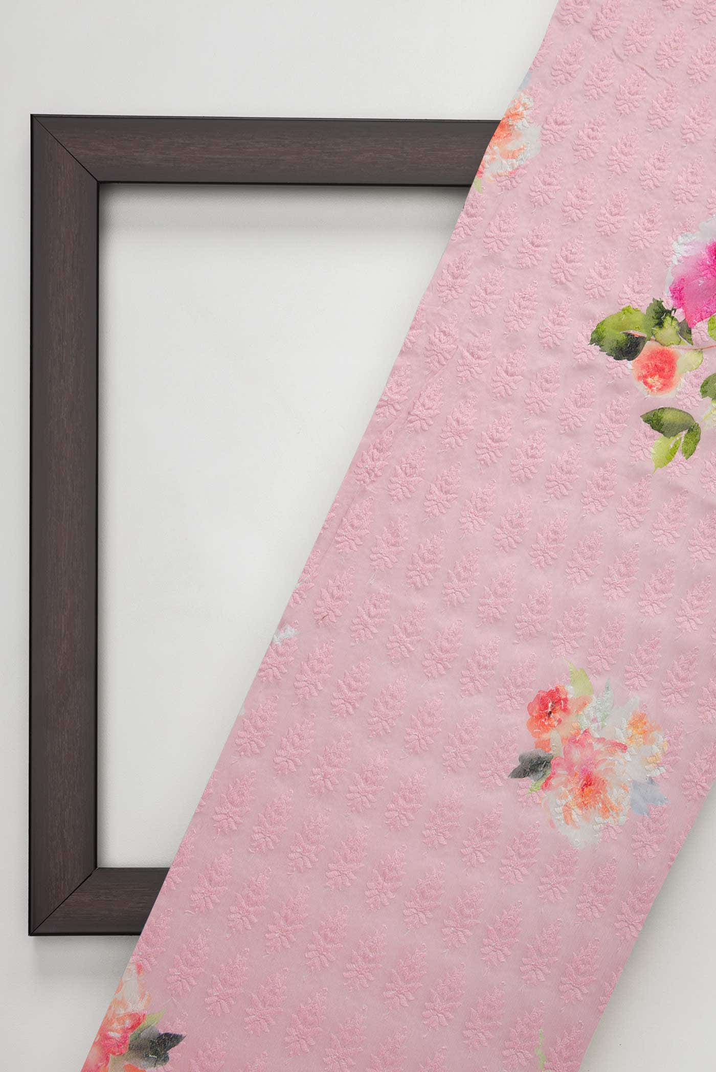 Pink Cotton Dress Material