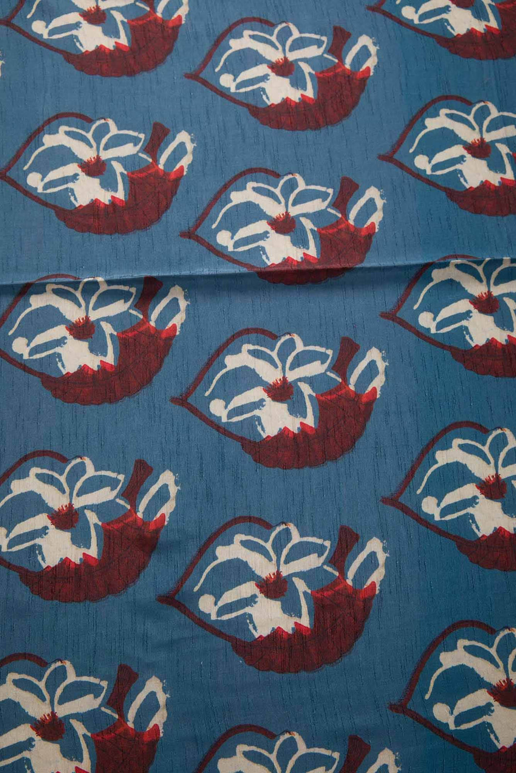 Blue Crepe Dress Material