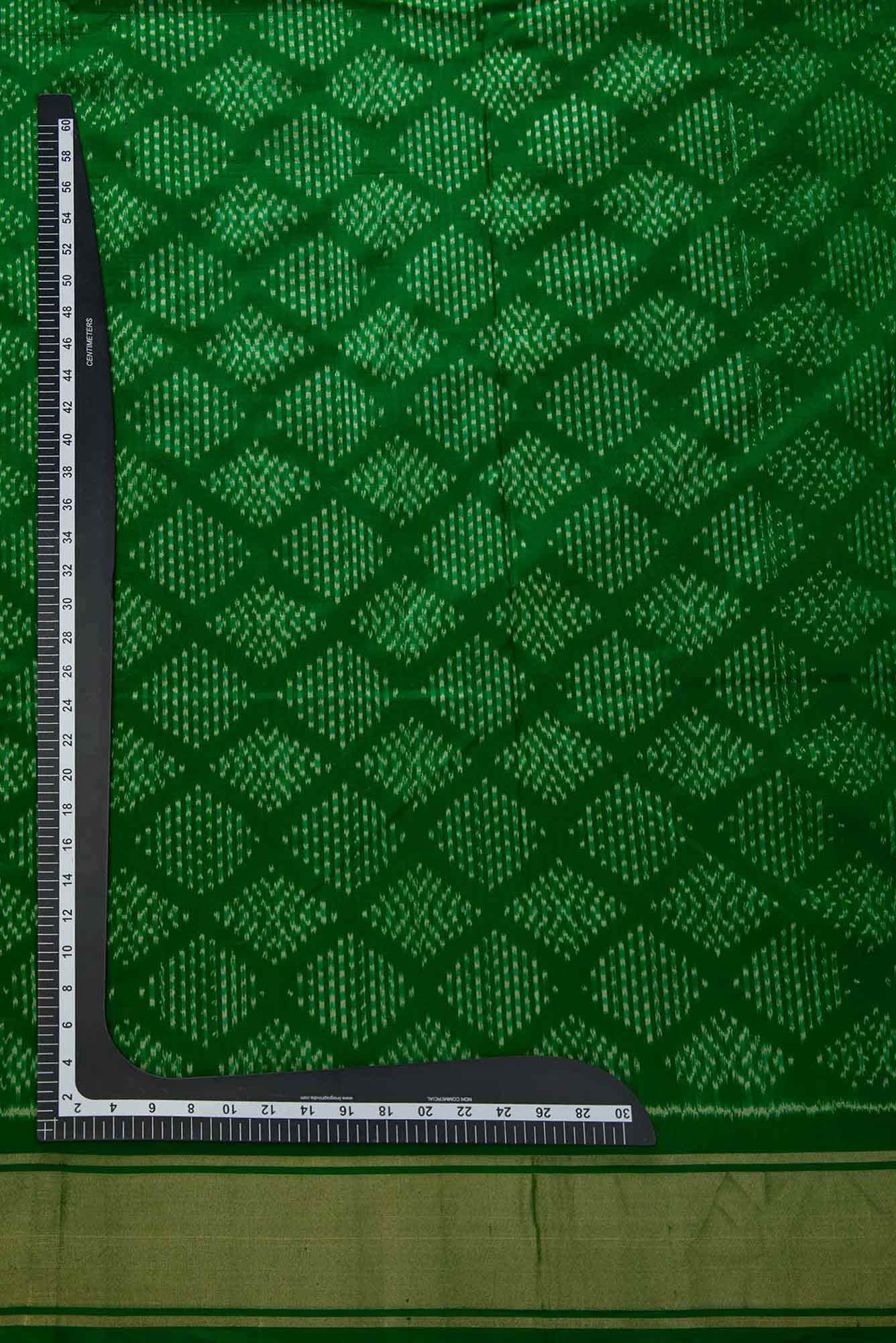 Green Double Ikat Dress Material