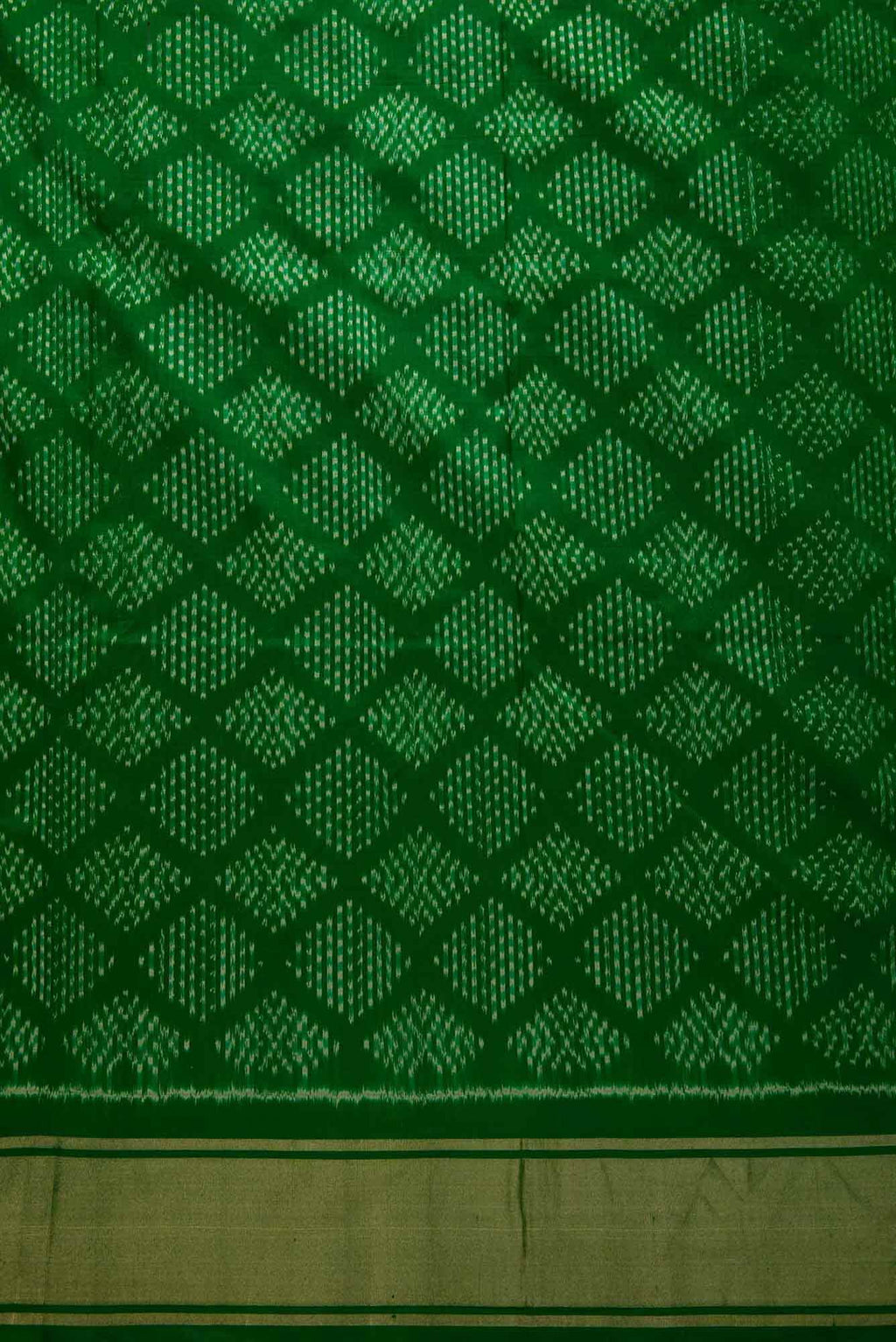 Green Double Ikat Dress Material