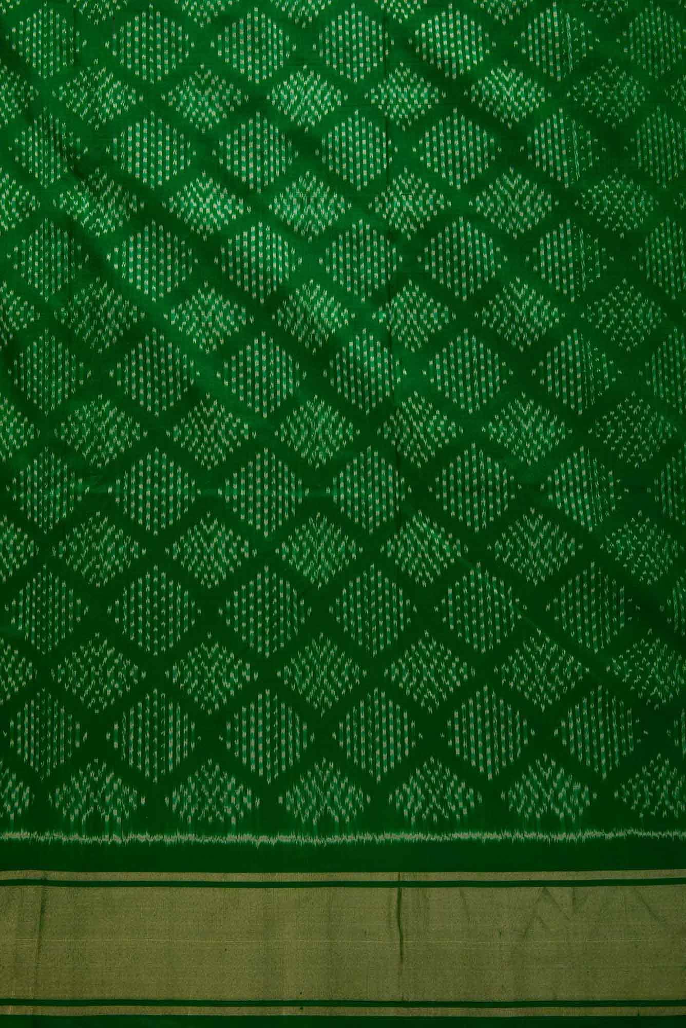 Green Double Ikat Dress Material