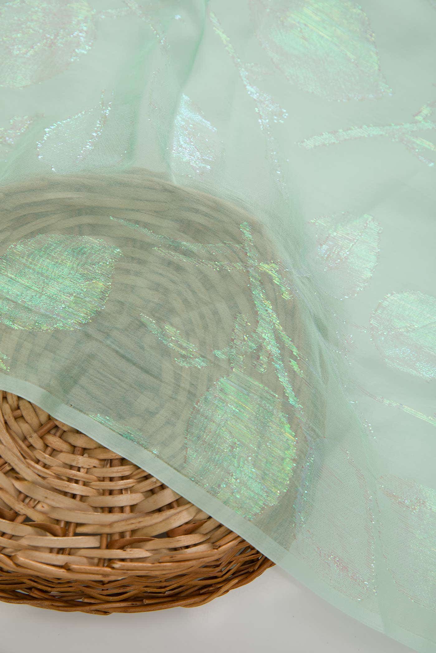 Sea Green Chiffon Dress Material