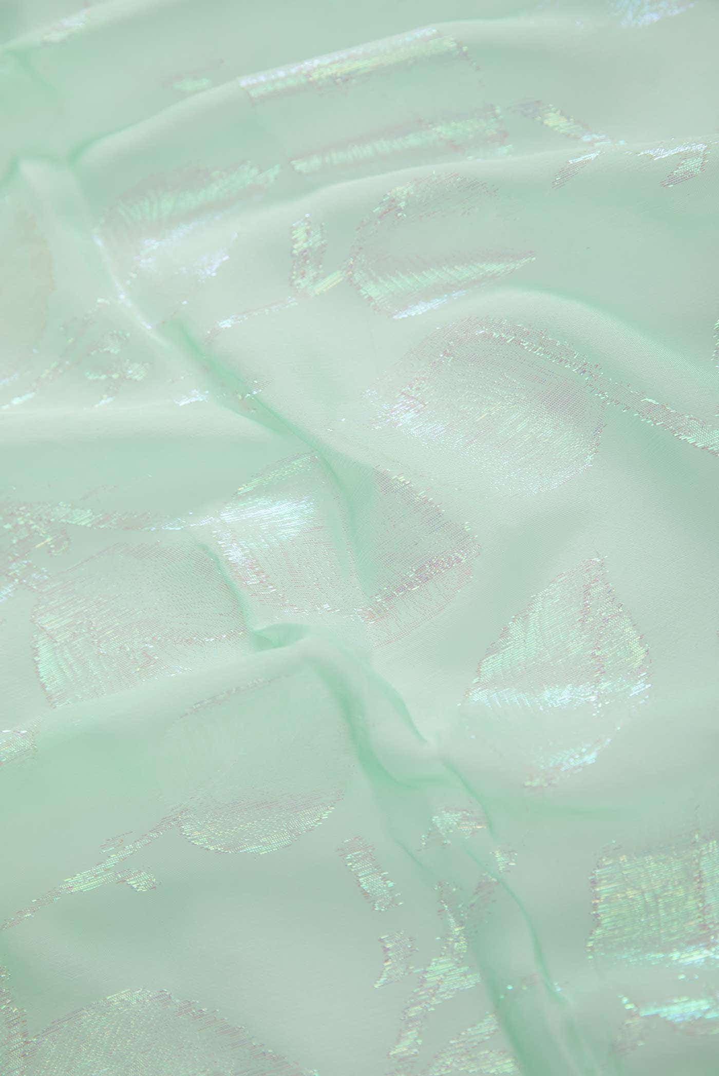 Sea Green Chiffon Dress Material