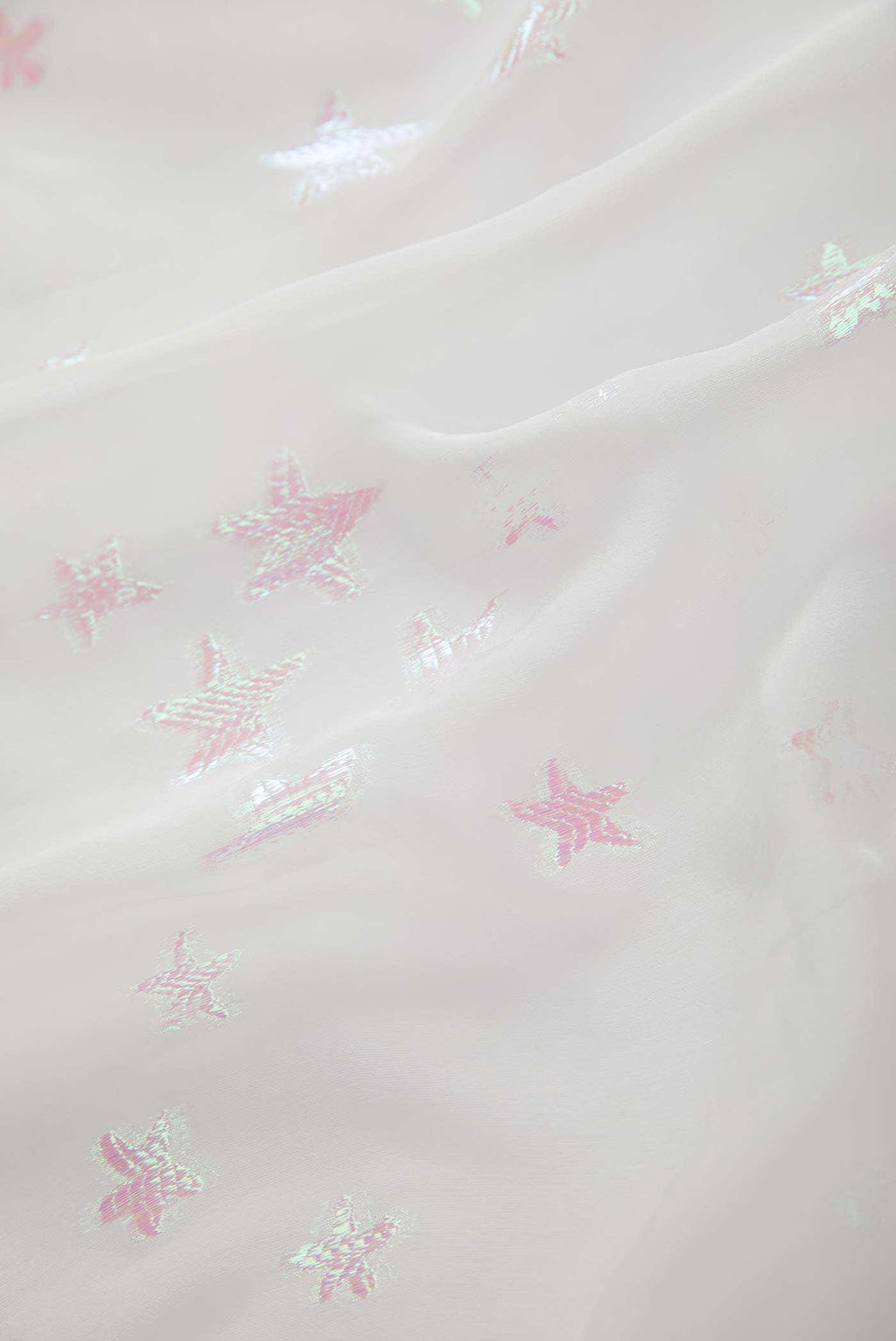 White Chiffon Dress Material