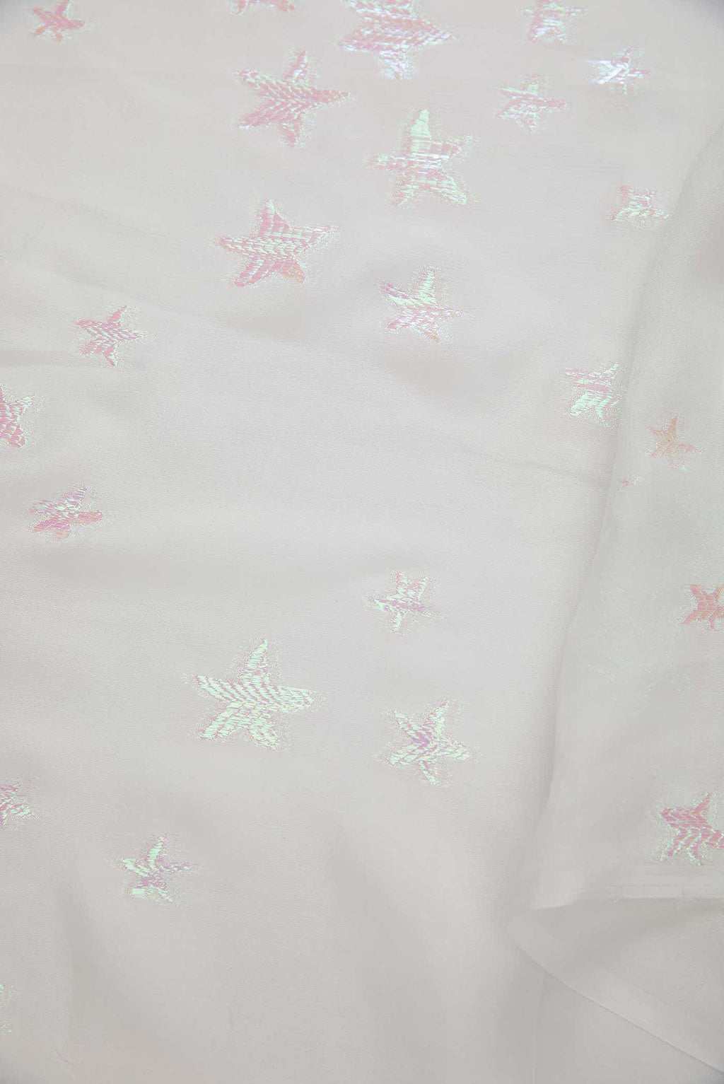 White Chiffon Dress Material