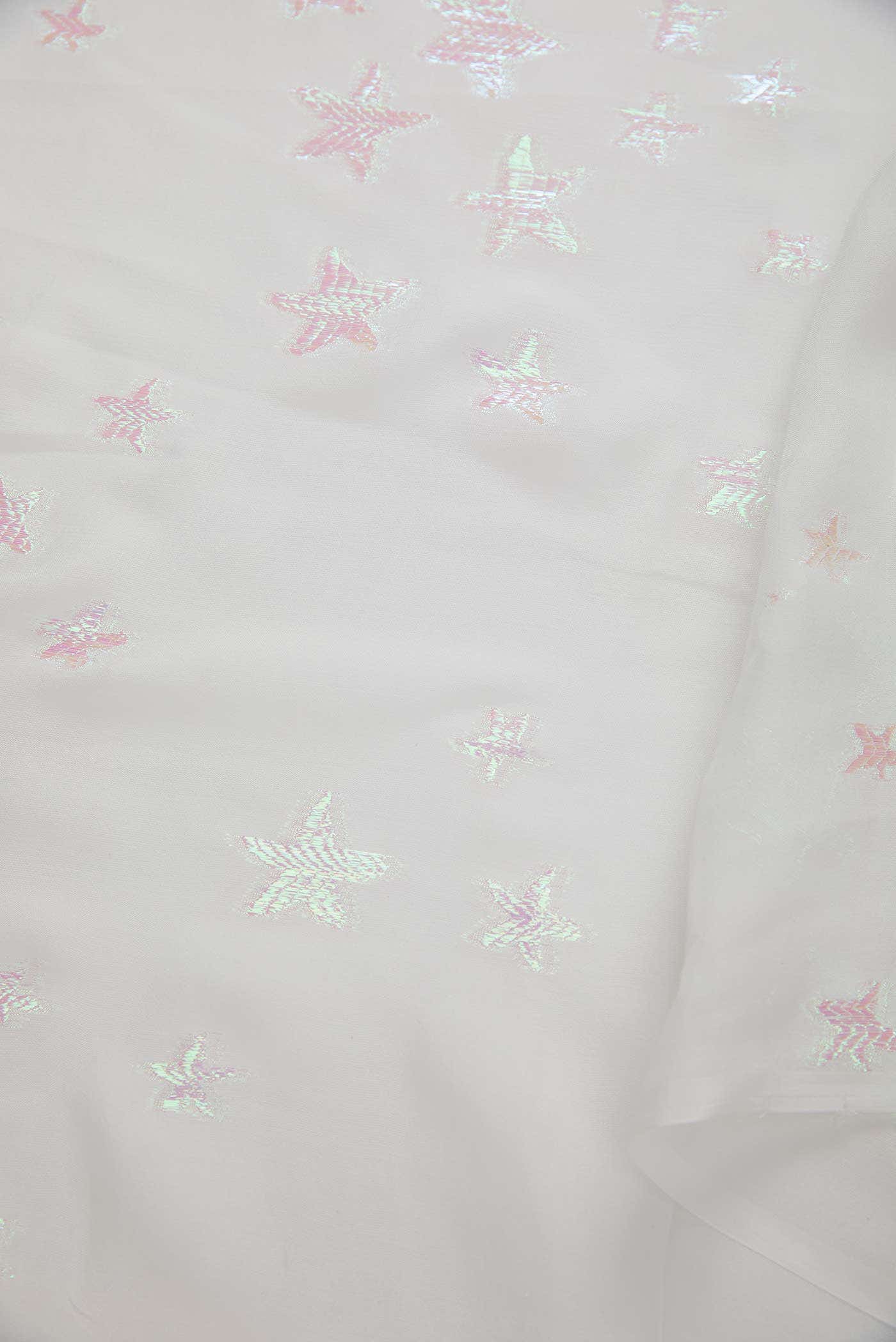 White Chiffon Dress Material