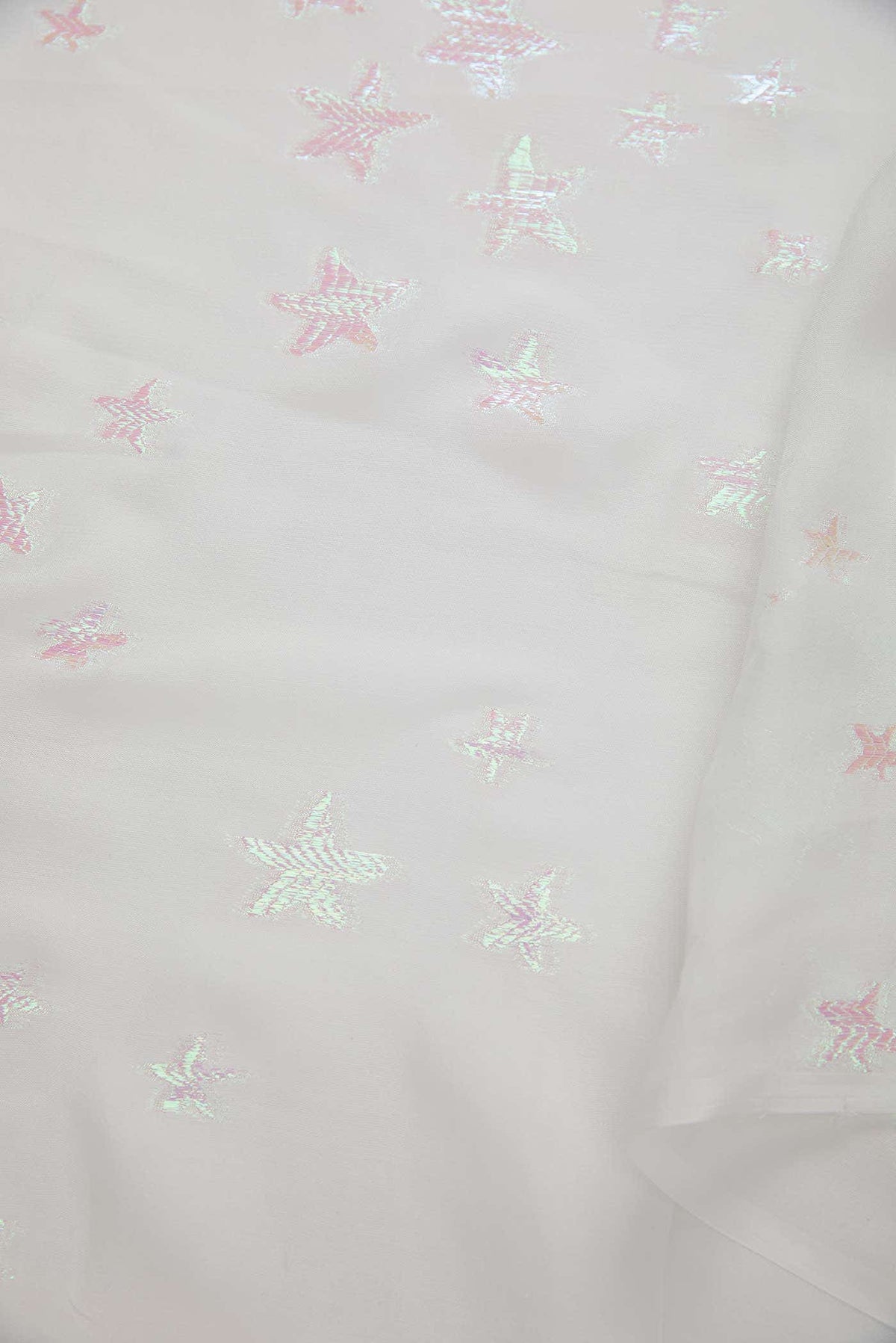 White Chiffon Dress Material