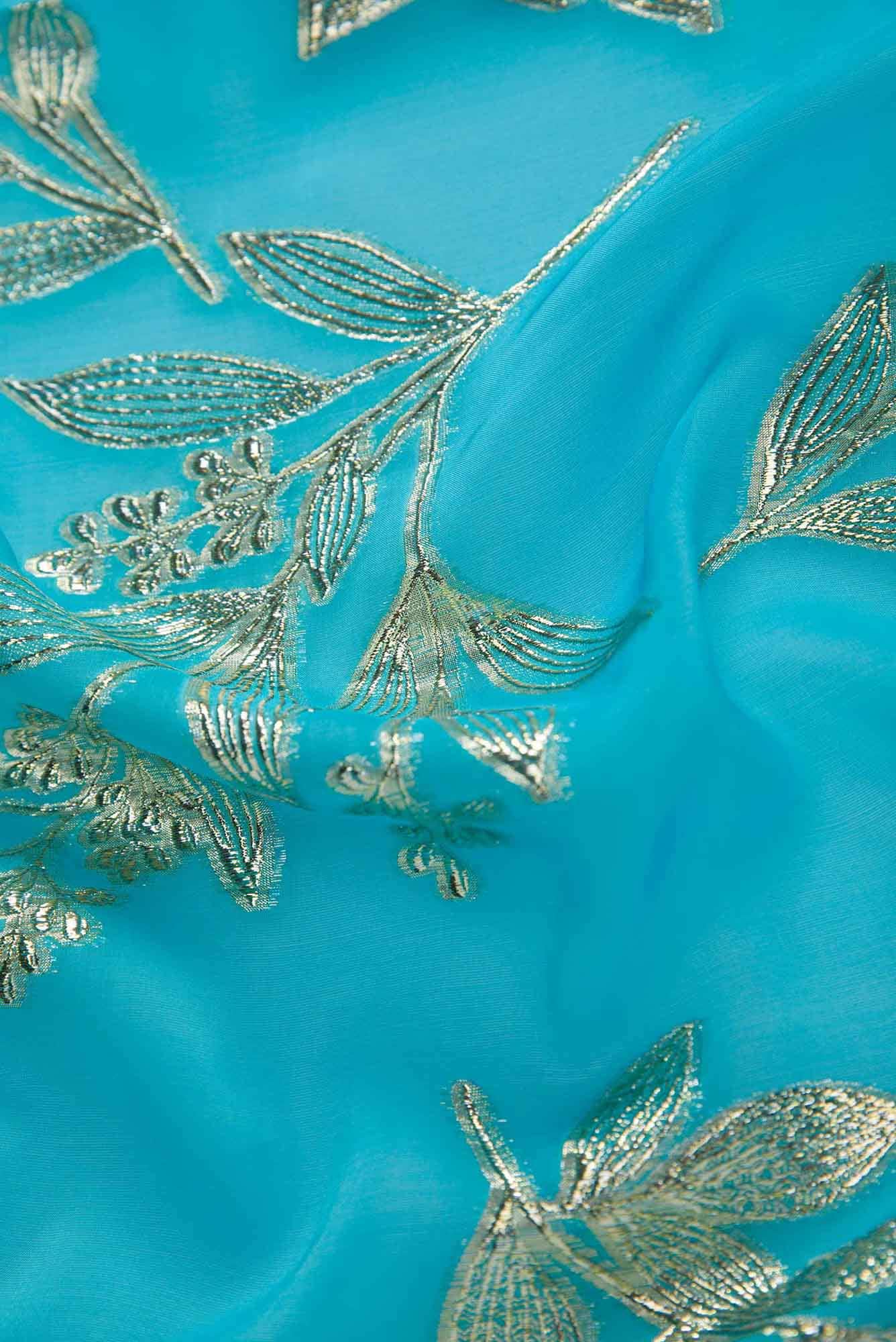 Sky Blue Georgette Dress Material