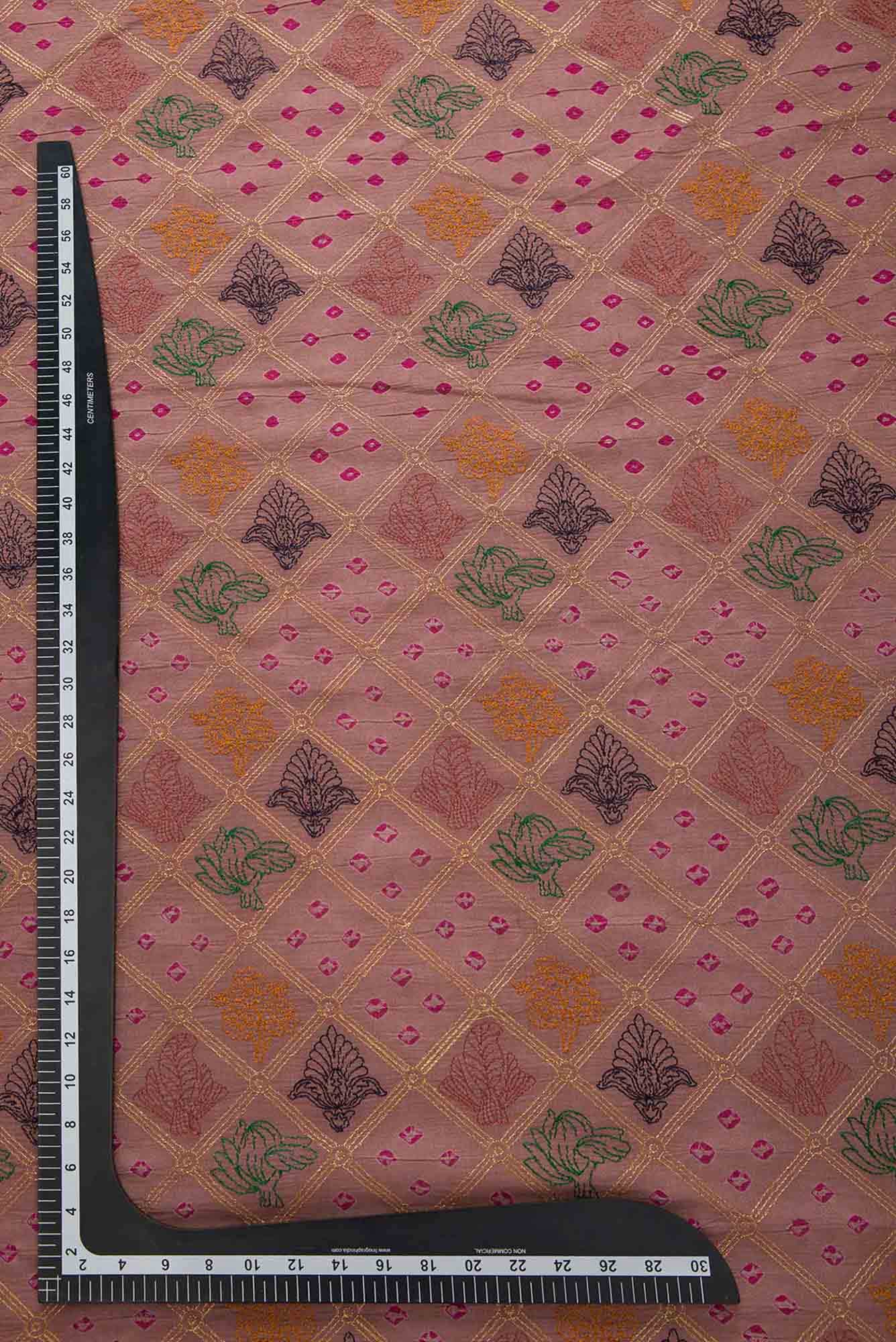 Imperial Pink Tussar Silk Dress Material