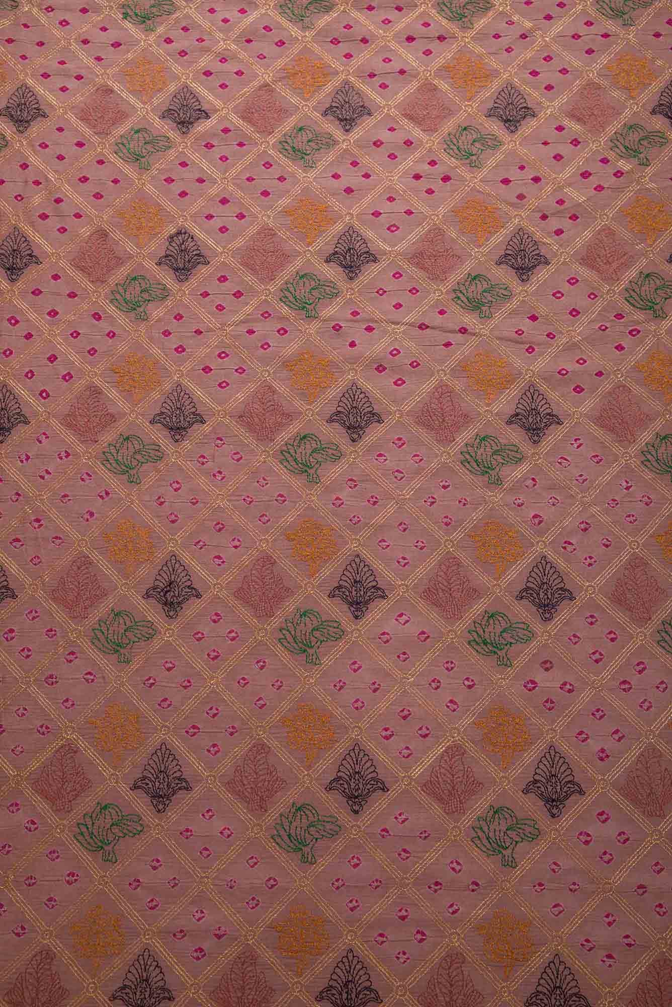 Imperial Pink Tussar Silk Dress Material