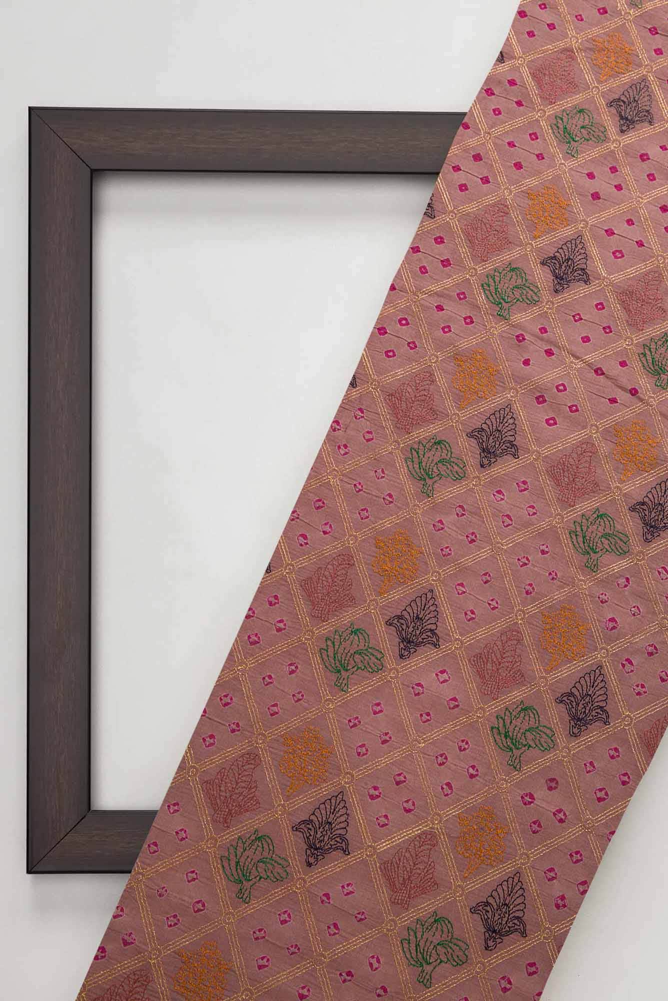 Imperial Pink Tussar Silk Dress Material