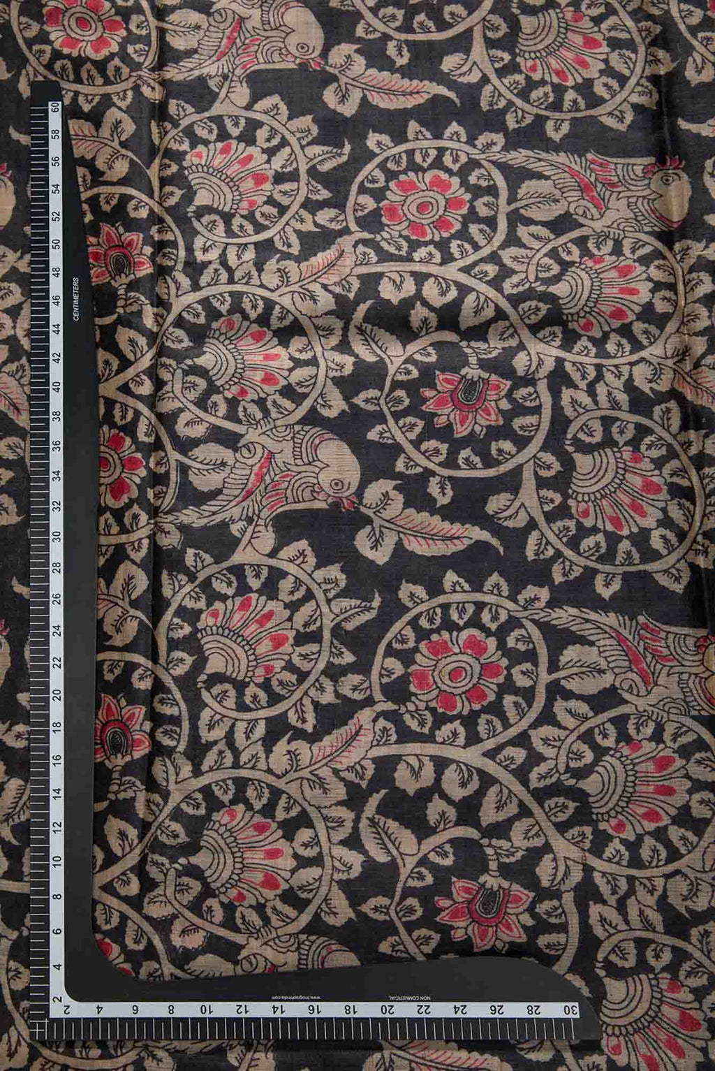 Black Tussar Silk Dress Material
